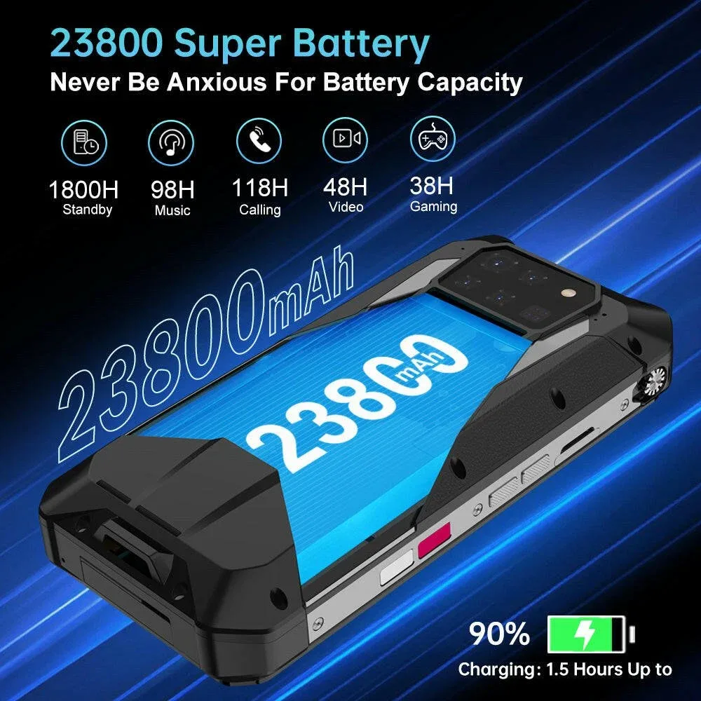 TANK 3 Pro - 5G Rugged Smartphone with DLP Projector, 200MP Camera, 23,800mAh Battery, Night Vision