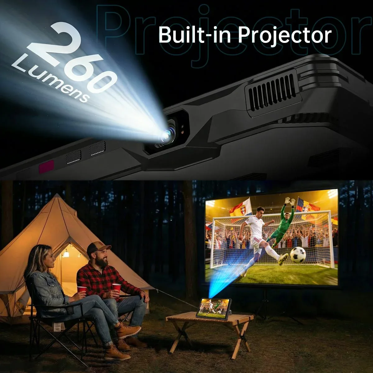 TANK Pad Ultra - World's 1st 5G Rugged Tablet with 260-lumen 1080P Projector