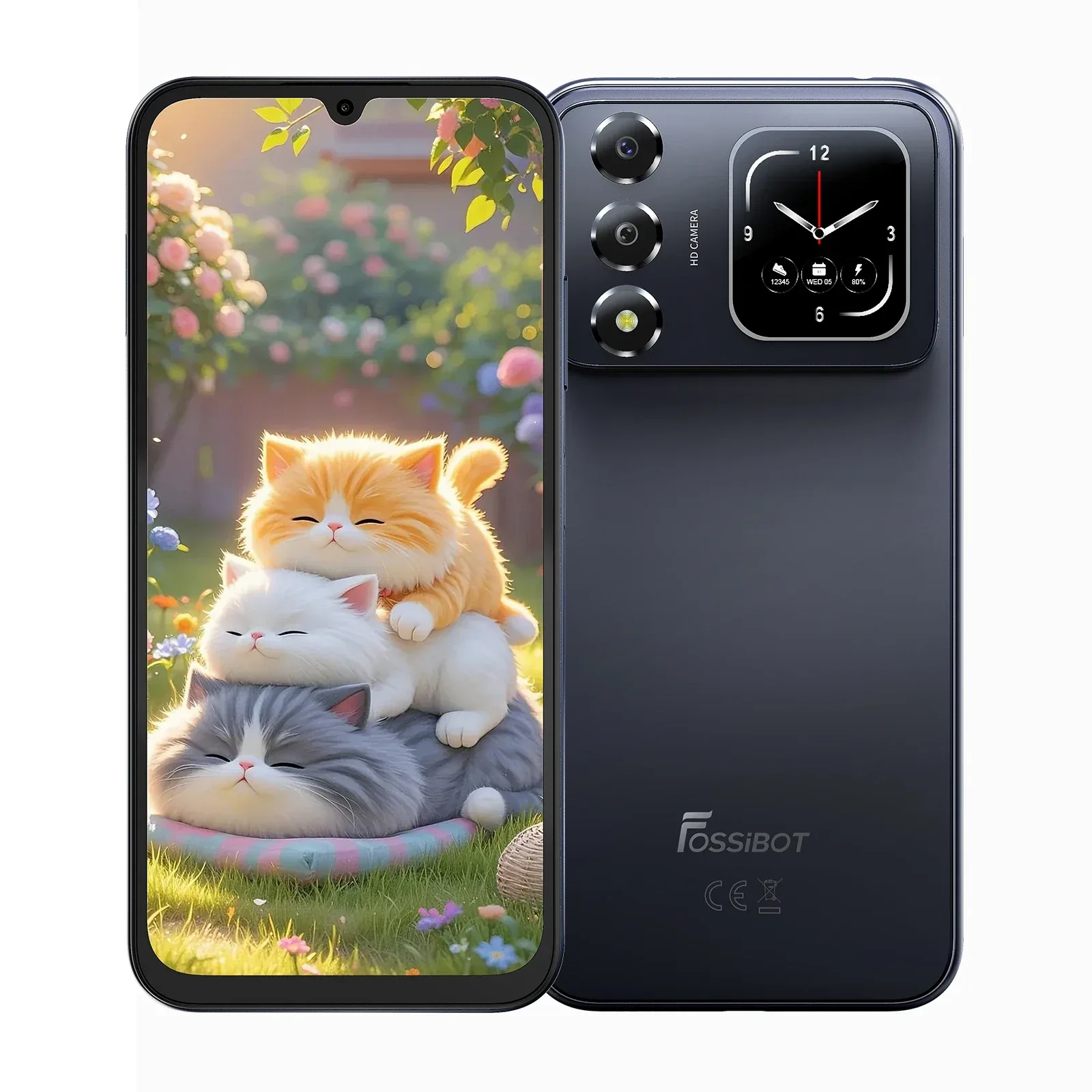 FOSSiBOT S7 Smartphone with 6.9" HD+ Display, 8GB+256GB, T615 Octa-Core Processor, 16MP Camera, 5000mAh Battery, 4G Dual SIM