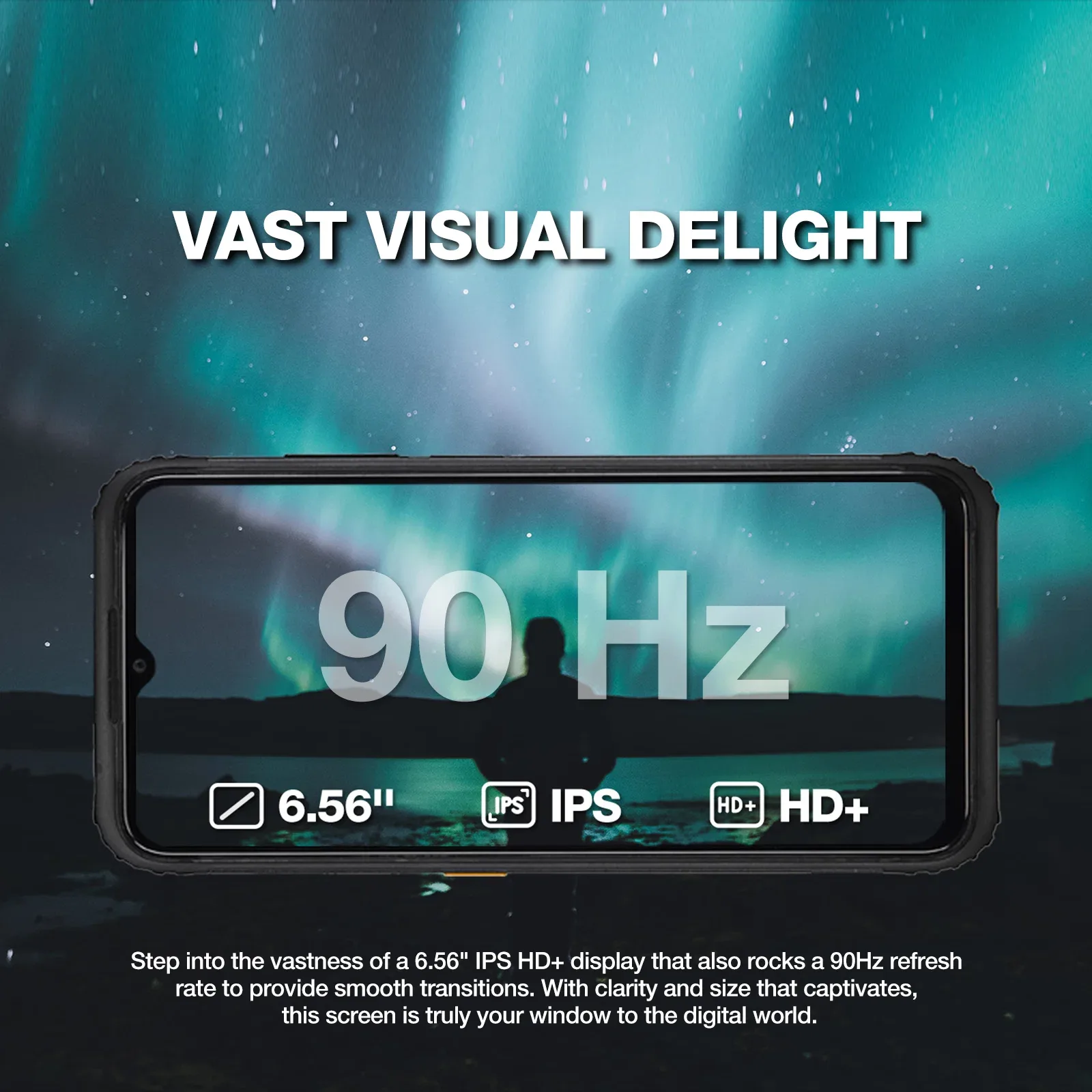 AGM H6 LITE | Ultra-Thin | Rugged | 6.56-inch 90Hz Display | 4GB RAM + 4GB Virtual Expanded RAM + 128GB ROM | Android 13