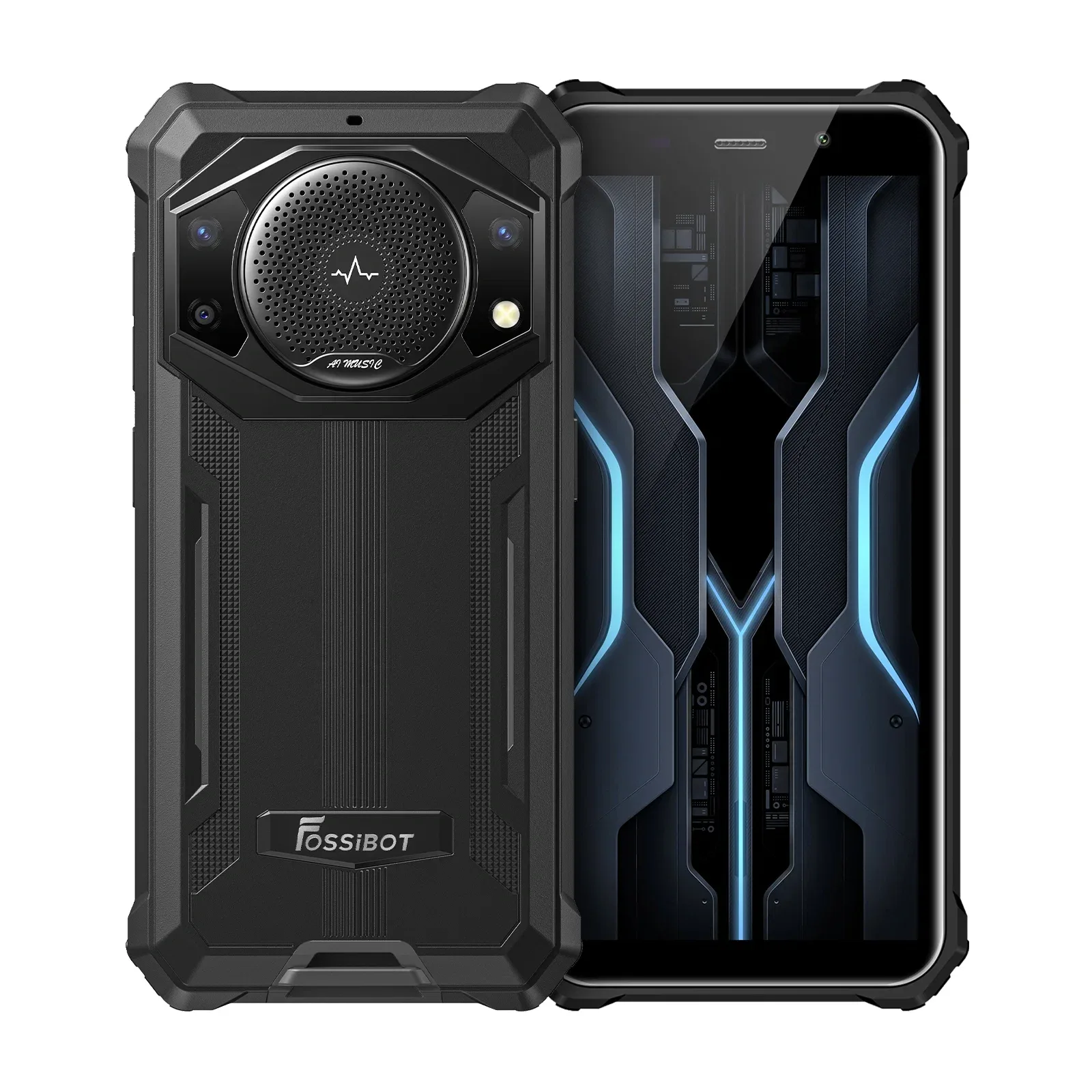 FOSSiBOT F101 P 123dB Speaker 10600mAh Large battery 7GB+64GB Android 13 Rugged Phone