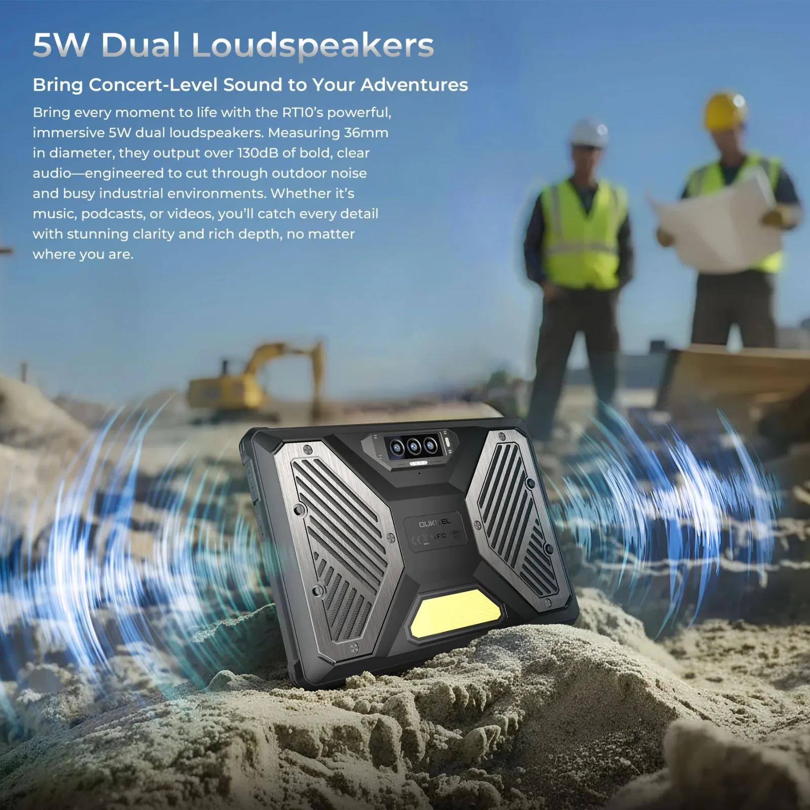 OUKITEL RT10 5G Rugged Tablet 11" Dimensity 7400X 25000mAh Battery 64MP Camera Android 15(12GB+512GB)