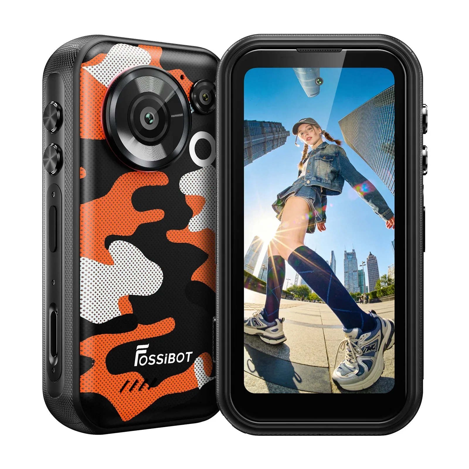 FOSSiBOT F116 Pro 12GB RAM + 256GB ROM, Dimensity 7300 5G Processor, 48MP OIS Action Camera, 50MP Main Camera, 4.0" 120Hz Display, 3700mAh Battery, Built-in 1/4" Mount Rugged Smartphone