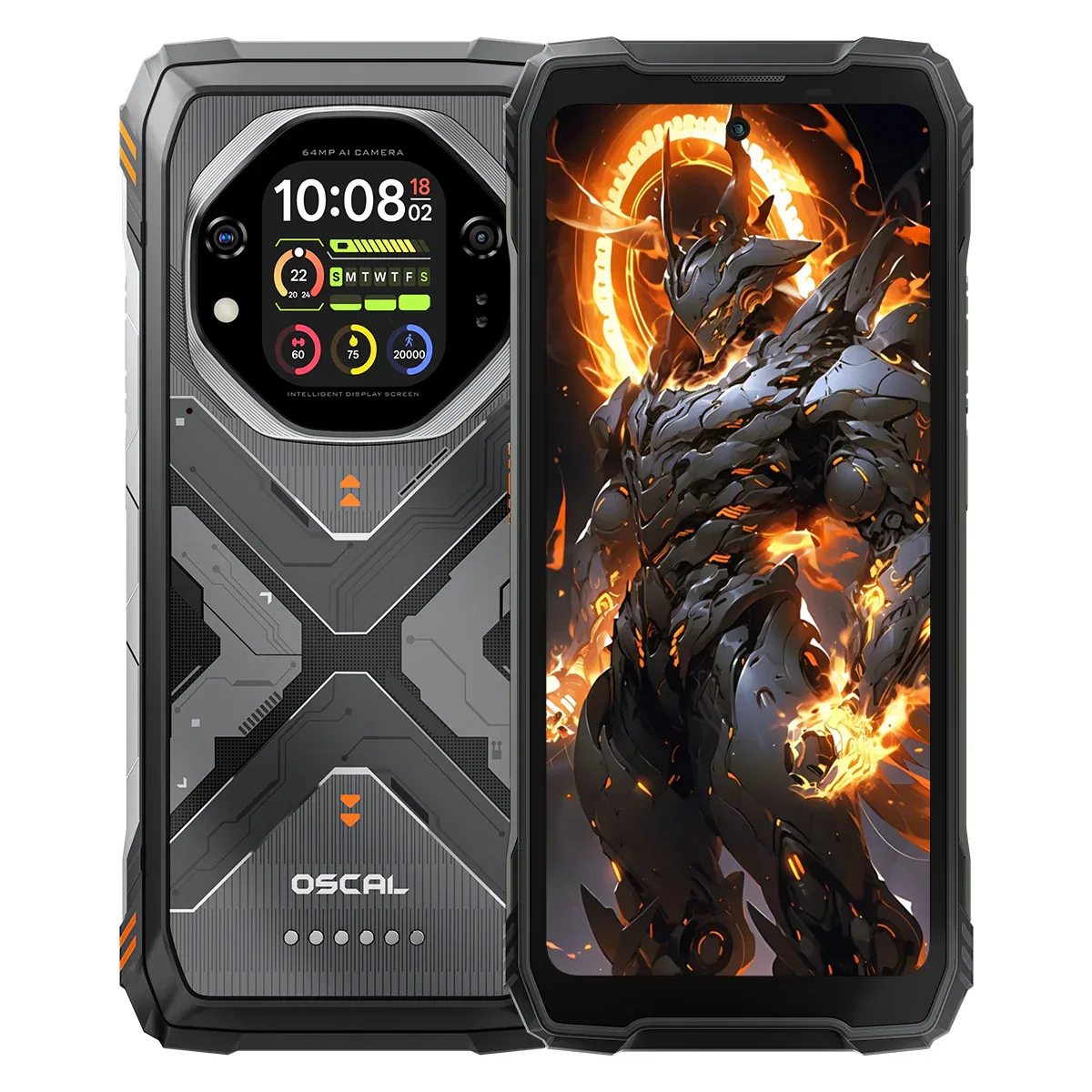 Oscal TANK 1 6.78" 120Hz Main & 2.01" Secondary Display 20000mAh 170LM Flashlight & Night Vision Camera Rugged 5G AI Smartphone