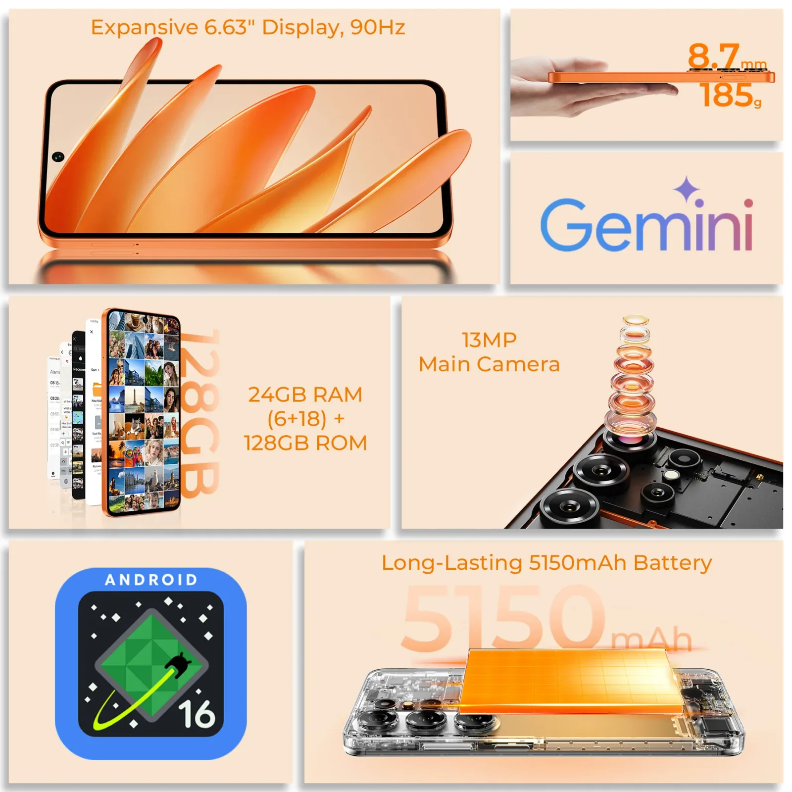 OUKITEL C26 6.63-inch 5150mAh Battery 8.7mm Ultra-thin Body Smartphone(4GB/6GB+128GB)