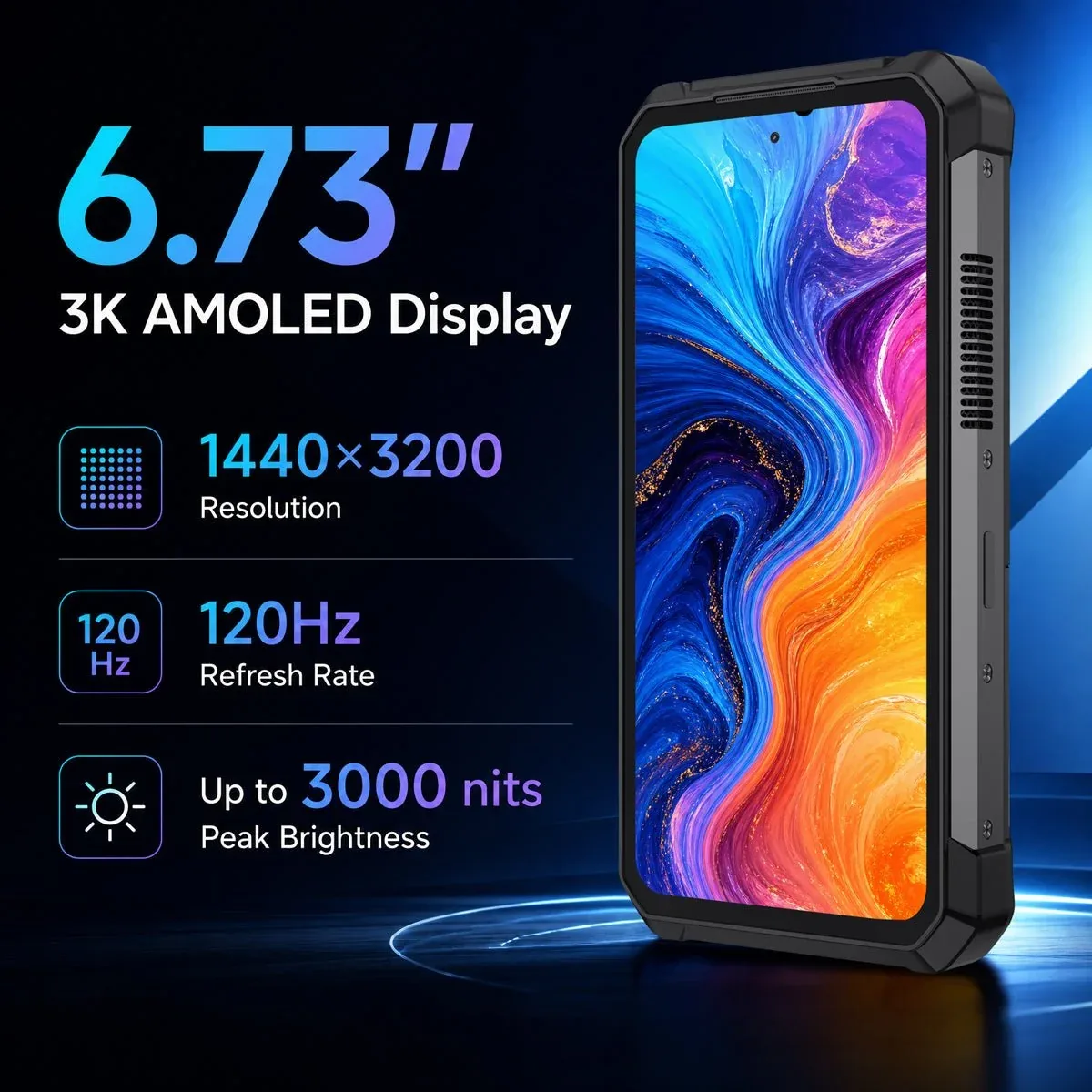 TANK 5 Rugged Smartphone - World’s First 2K Projector, 9400e Chip, 3K Display, 17600mAh Battery & eSIM