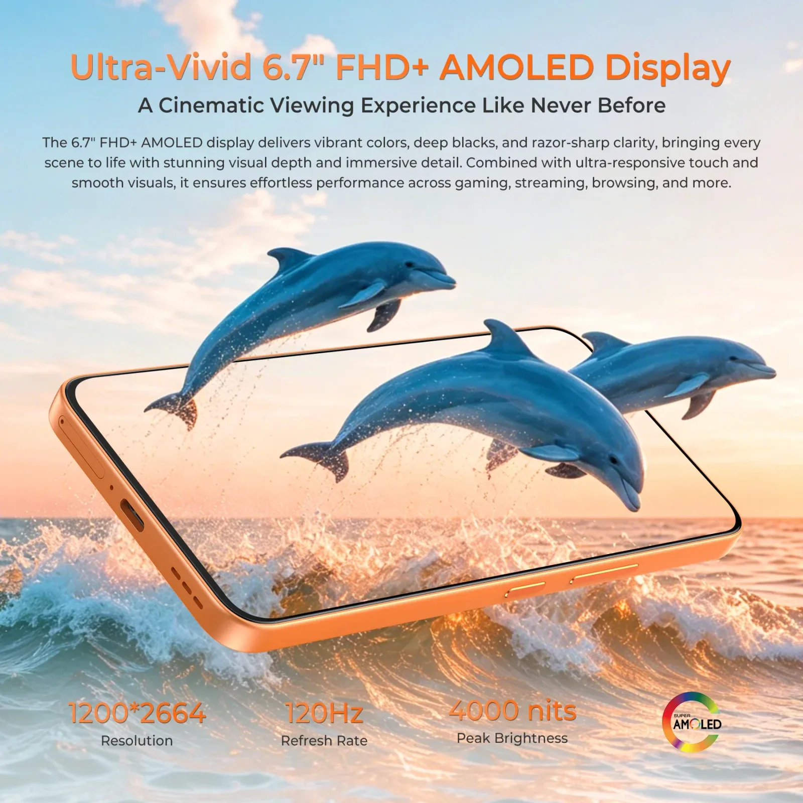 OUKITEL P2 Plus Ultra-Slim Smartphone 7.7mm Body 6.7" FHD Display 5000mAh Battery (12GB+256GB)
