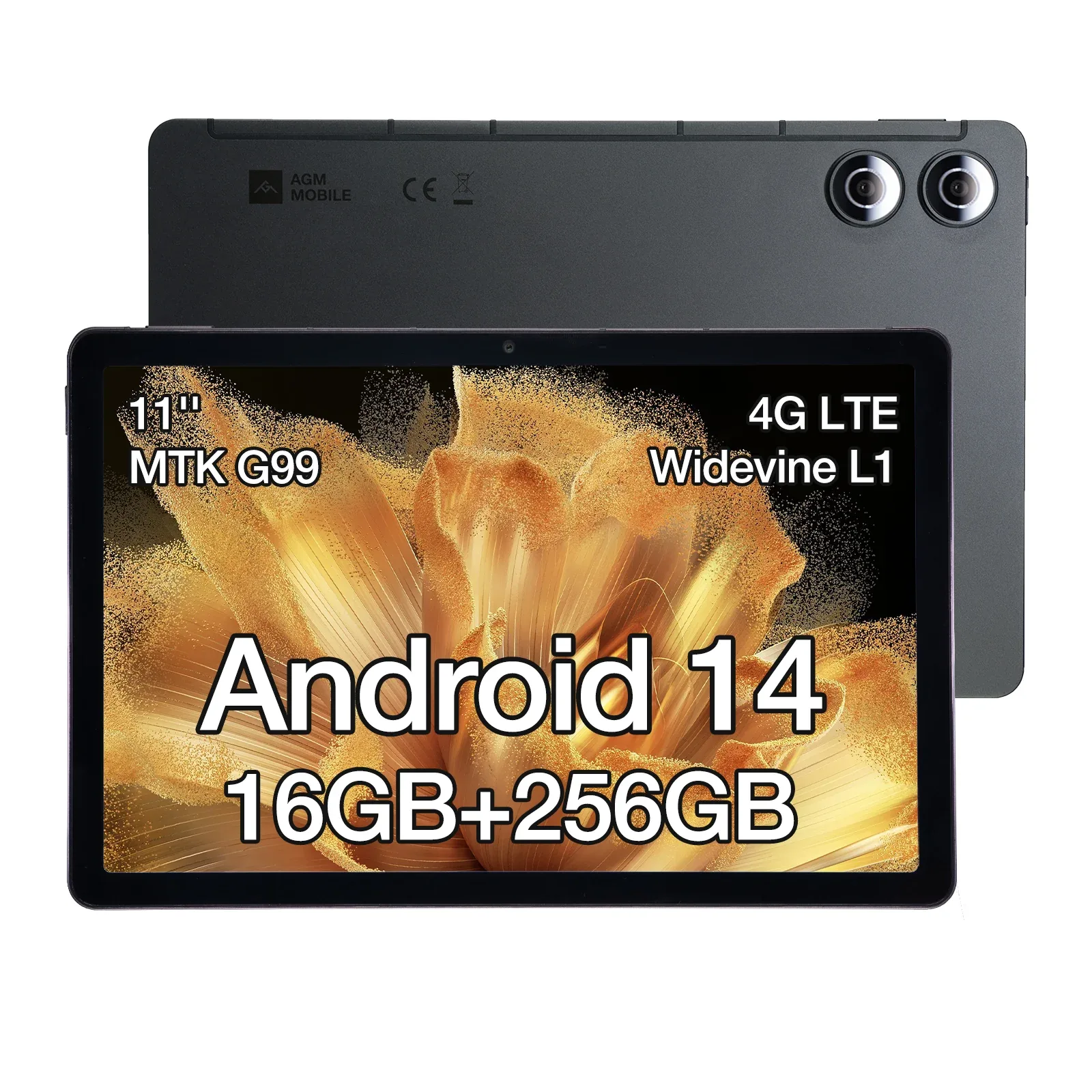 AGM PAD P2 | 4G LTE | Light & Thin | Widevine L1 | Powerful Chipset | Android 14