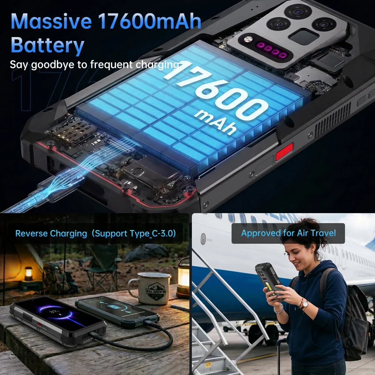 TANK 5 Pro Rugged Smartphone – World’s First 95° Ultra-Wide Thermal Imaging, 2K Projector, 9400e Chip, 3K Display & eSIM 【pre-order】