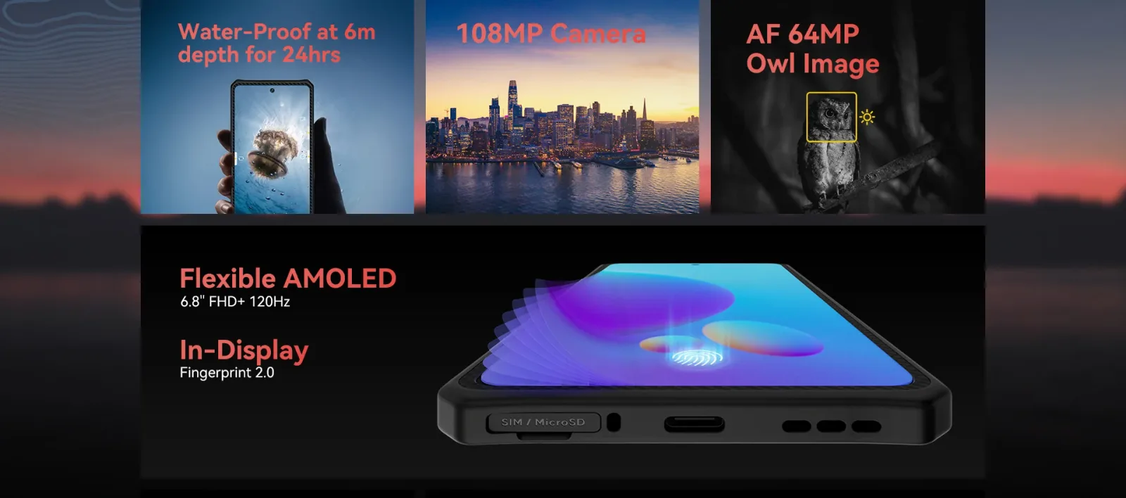 IIIF150 Air2 Ultra 5G 16GB 512GB Ultra Thin Rugged Phone