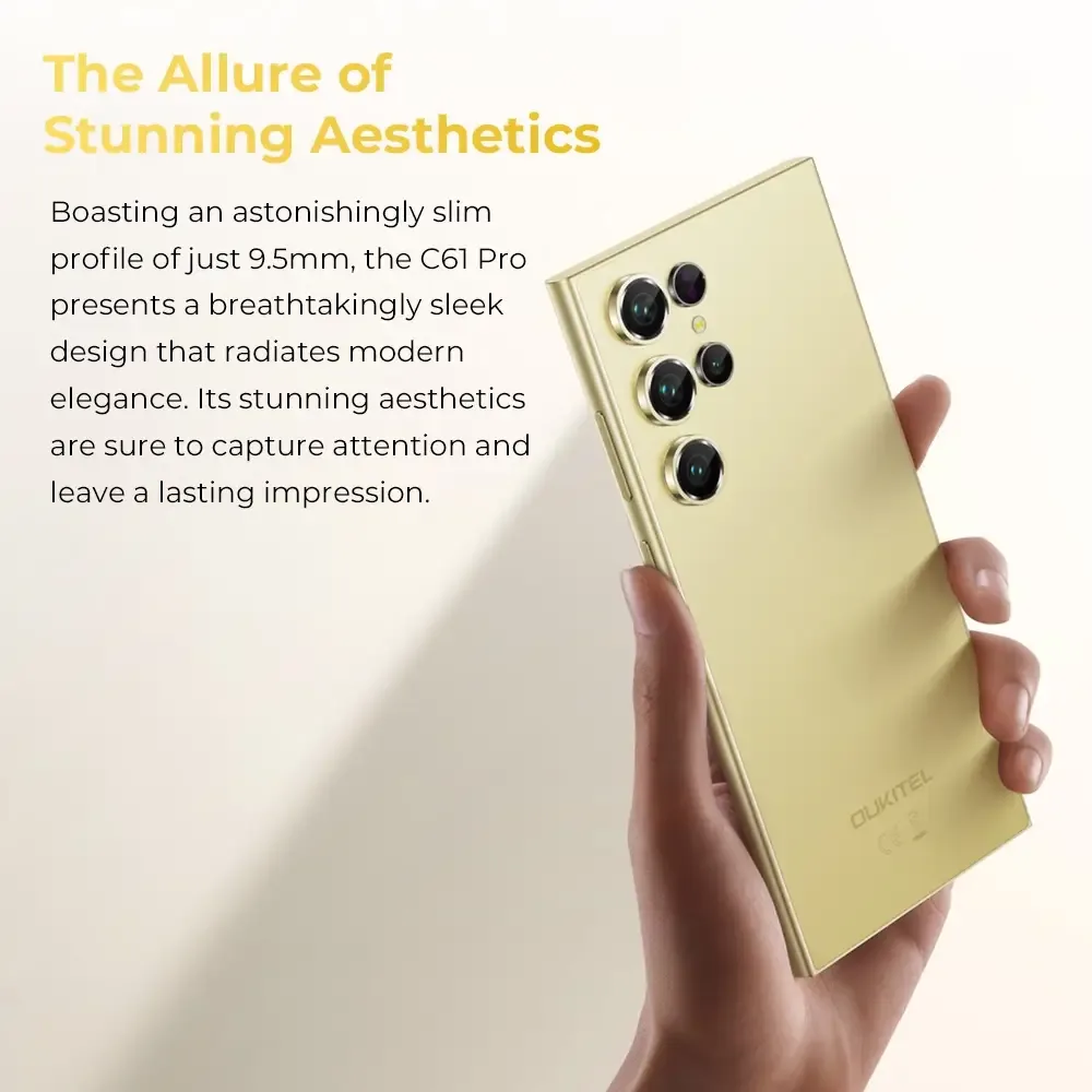 Oukitel C61 Pro 6.88-inch 5150mAh Battery 9.5mm Ultra-thin Body SmartPhone(8GB+256GB)