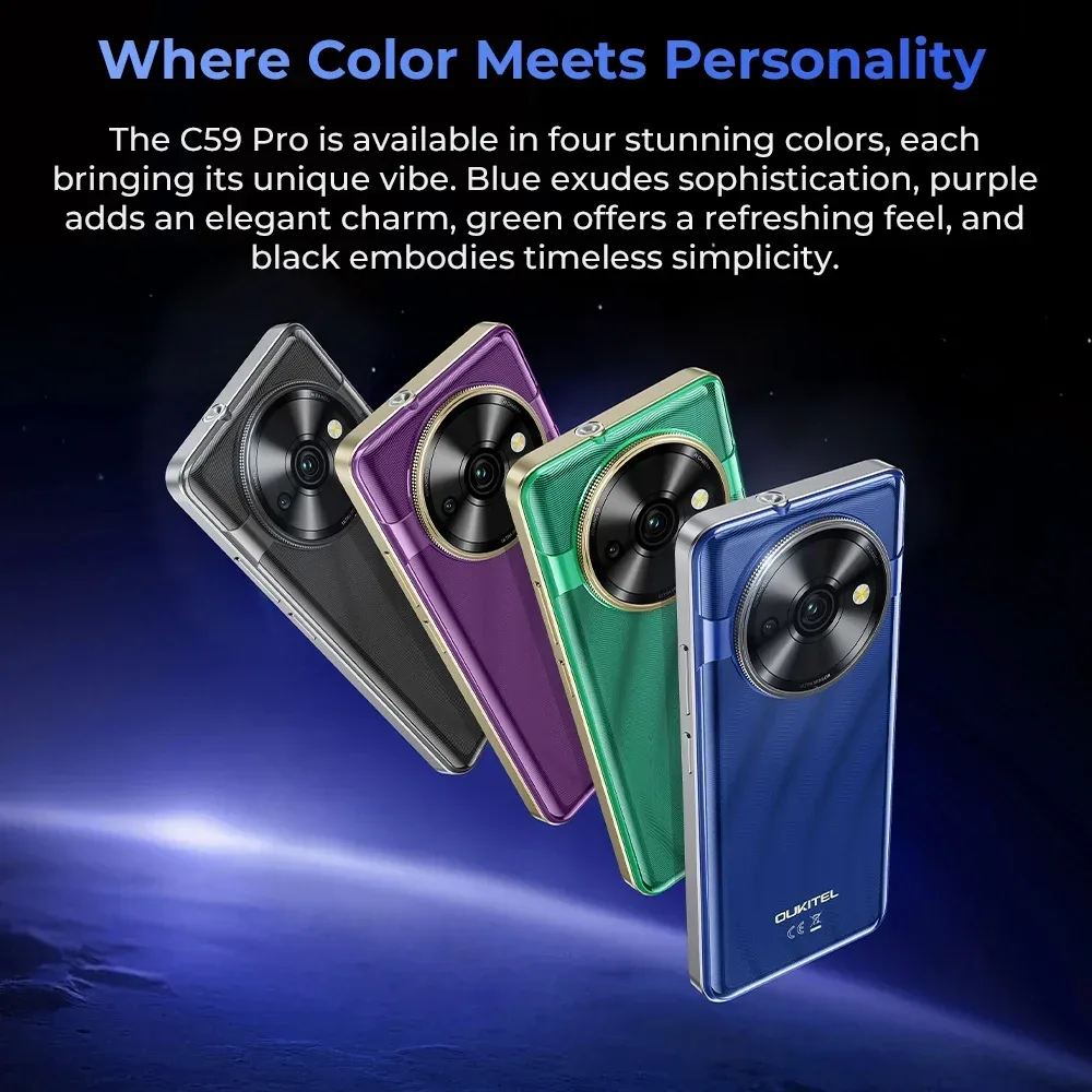 Oukitel C59 Pro 6.88-inch 10000mAh Battery 13.3mm Ultra-thin Body SmartPhone(8GB+256GB)