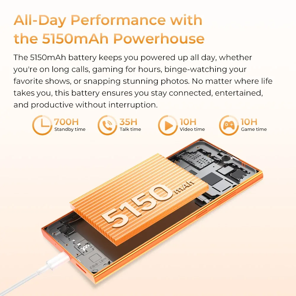 OUKITEL C72 6.88-inch 5150mAh Battery 9.5mm Ultra-thin Body Smartphone(4GB+128GB)