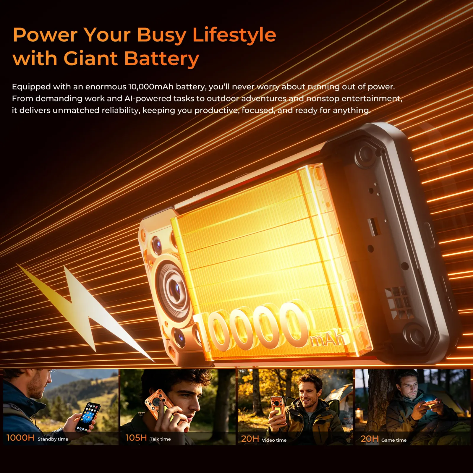 OUKITEL WP500 5G Rugged Phone 6.78'' FHD+ Display 10,000mAh Big Battery 108MP Camera Android 16(12GB+1TB)