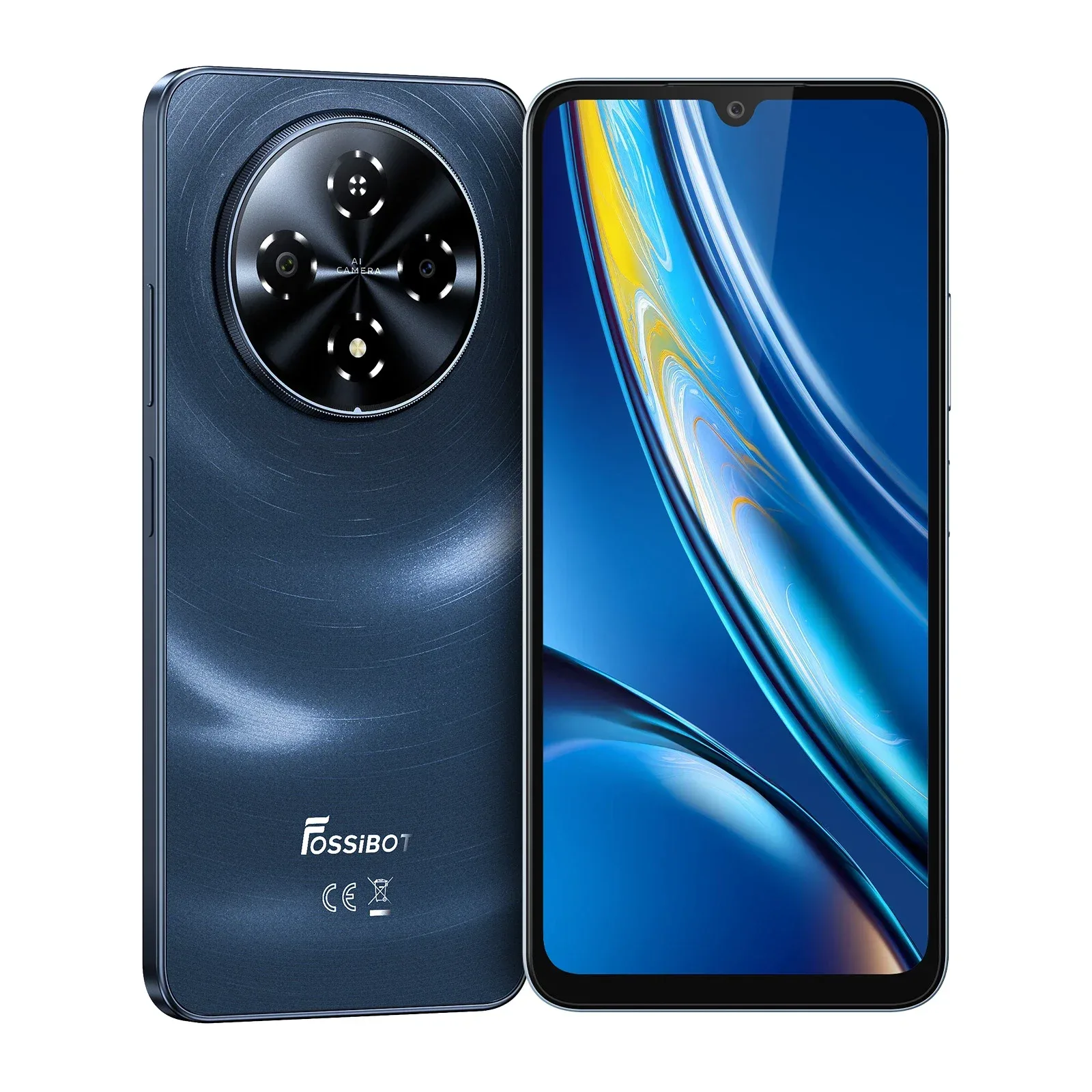 FOSSiBOT S5 Smartphone, 6.88” 120Hz Display, 6000mAh Battery, 4GB+128GB, Android 15, Dual SIM 4G, 13MP Camera, Slim 8.5mm