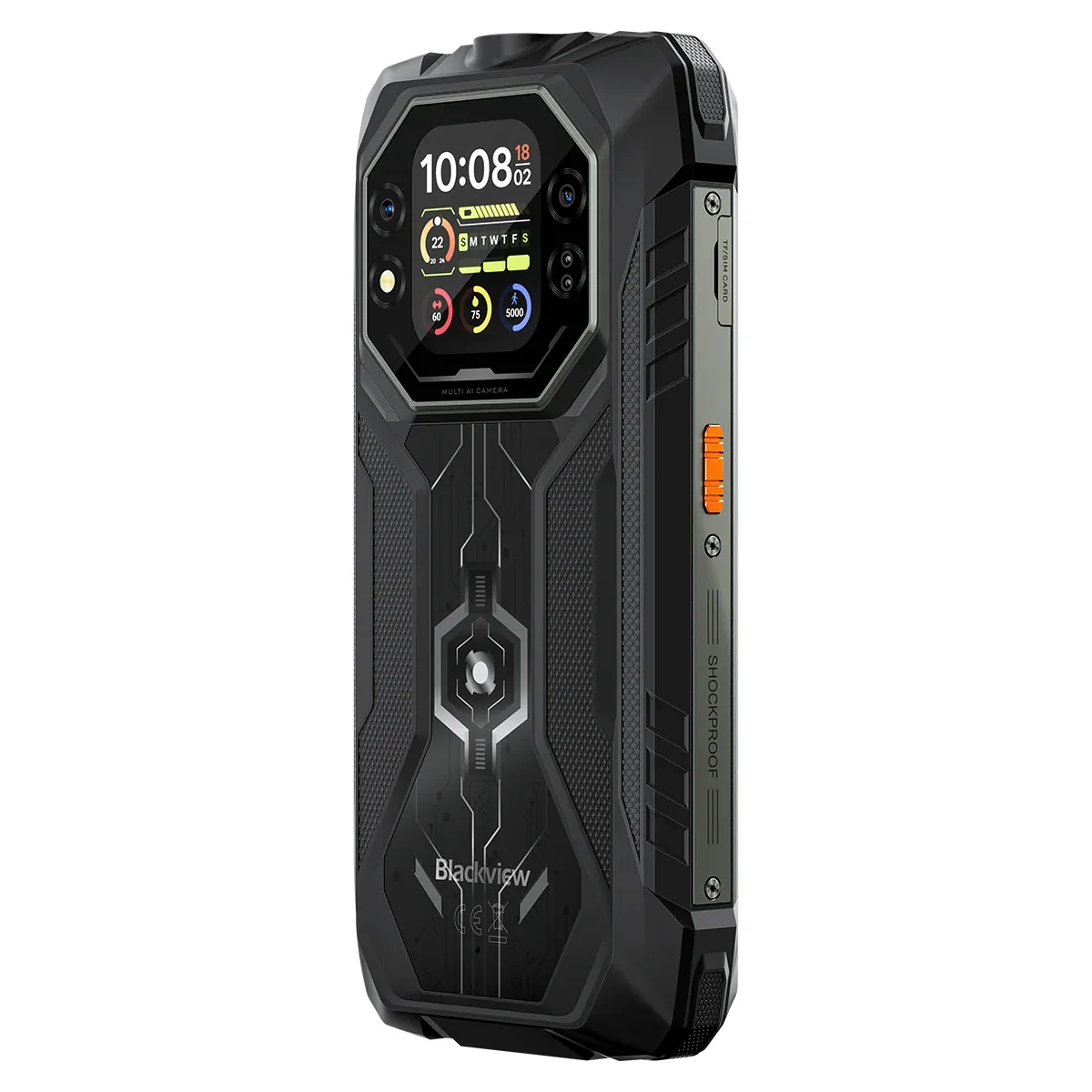 Blackview ROCK 1 6.56-inch 90Hz Main & 2.01" Secondary Display MediaTek Helio G81 Octa-core 15000mAh 20MP Night Vision Camera 4G Rugged Phone