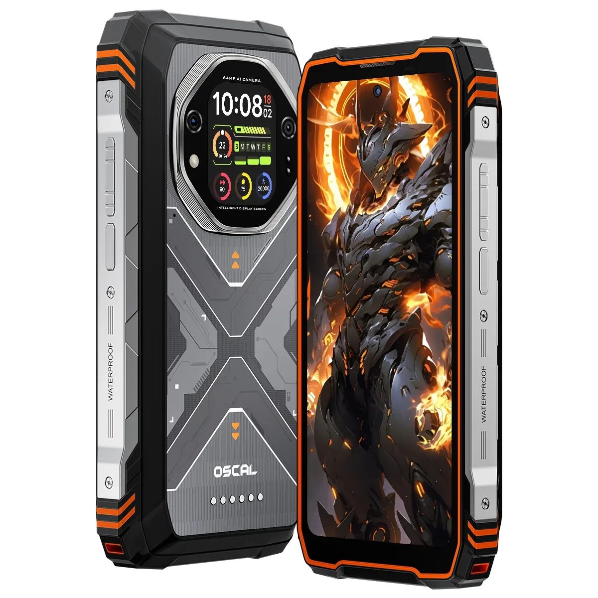 Oscal TANK 1 6.78" 120Hz Main & 2.01" Secondary Display 20000mAh 170LM Flashlight & Night Vision Camera Rugged 5G AI Smartphone