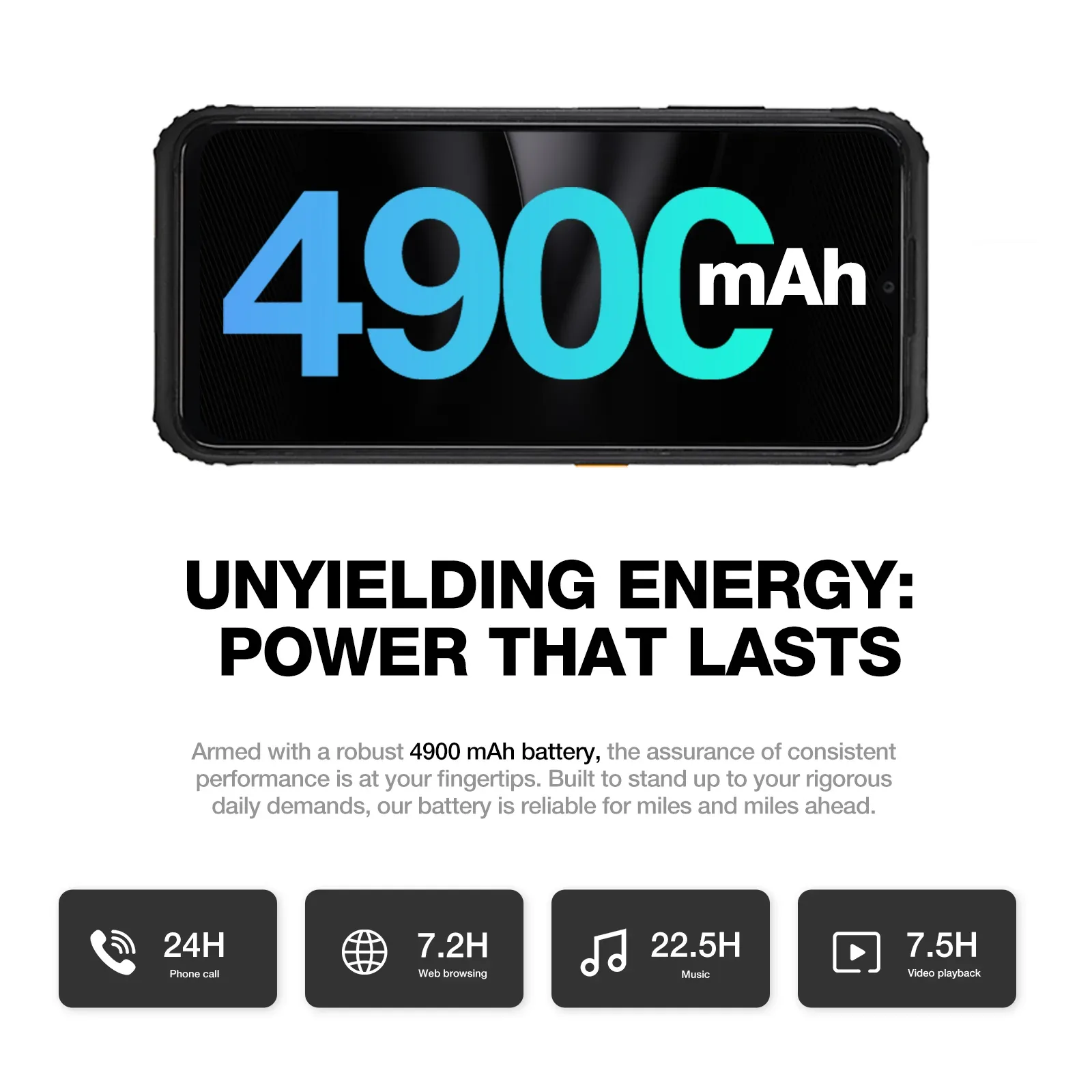 AGM H6 LITE | Ultra-Thin | Rugged | 6.56-inch 90Hz Display | 4GB RAM + 4GB Virtual Expanded RAM + 128GB ROM | Android 13
