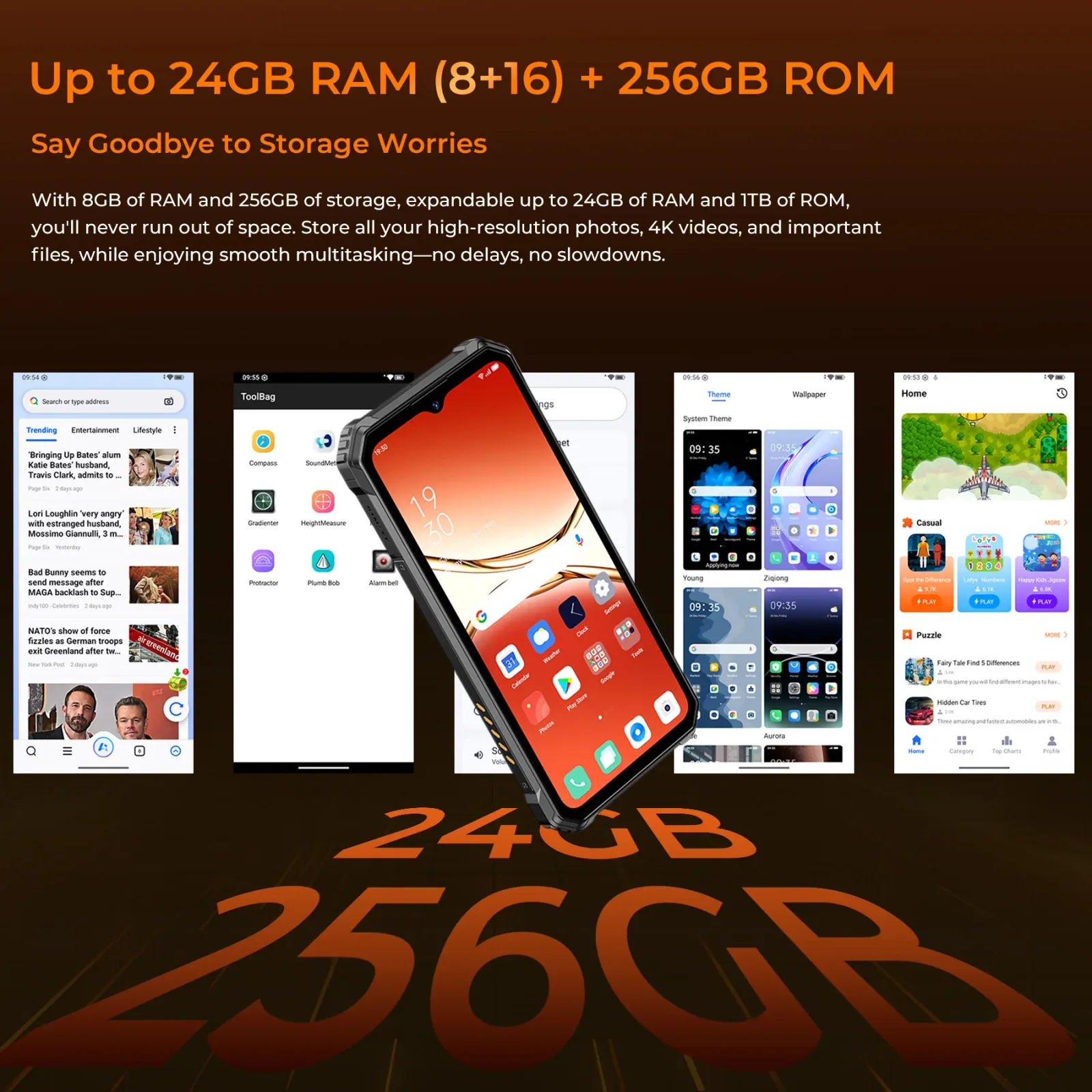 OUKITEL G6-EV 4G Rugged Phone 6.52'' HD+ Display 10,600mAh Big Battery 64MP Camera Android 16(8GB+256GB)