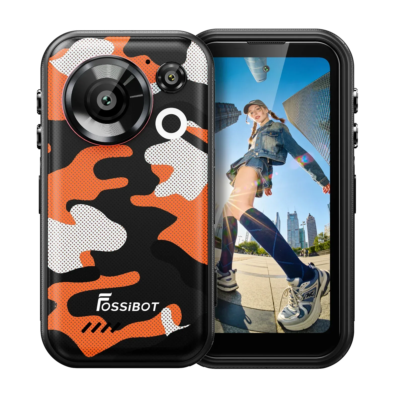 FOSSiBOT F116 Pro 12GB RAM + 256GB ROM, Dimensity 7300 5G Processor, 48MP OIS Action Camera, 50MP Main Camera, 4.0" 120Hz Display, 3700mAh Battery, Built-in 1/4" Mount Rugged Smartphone