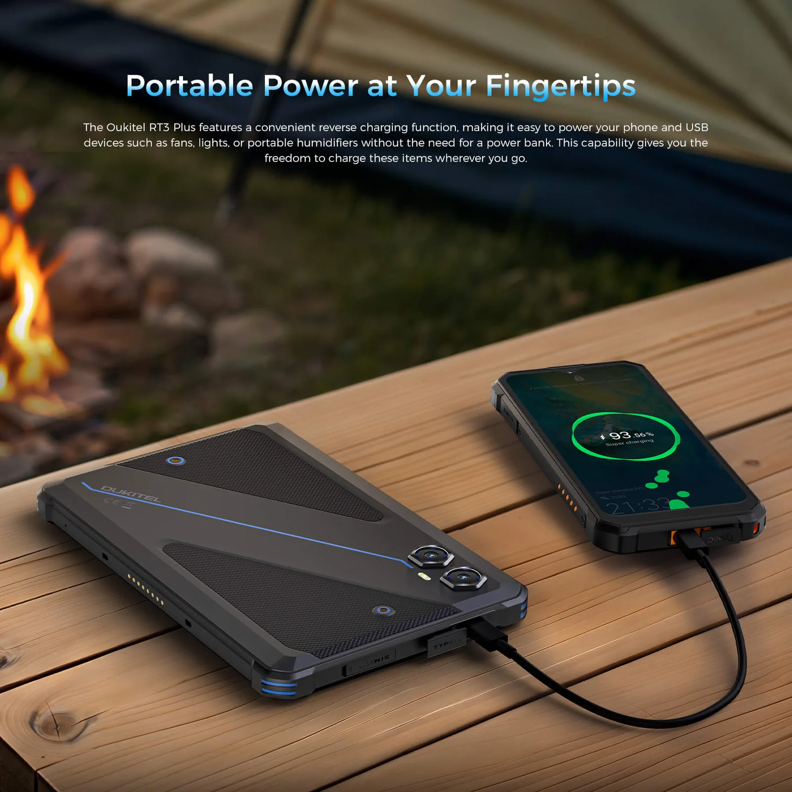 Oukitel RT3 Plus 4G RuggedTablet 8-inch 11000mAh Big Battery 16MP Camera Android 15 (6GB+128GB NFC)