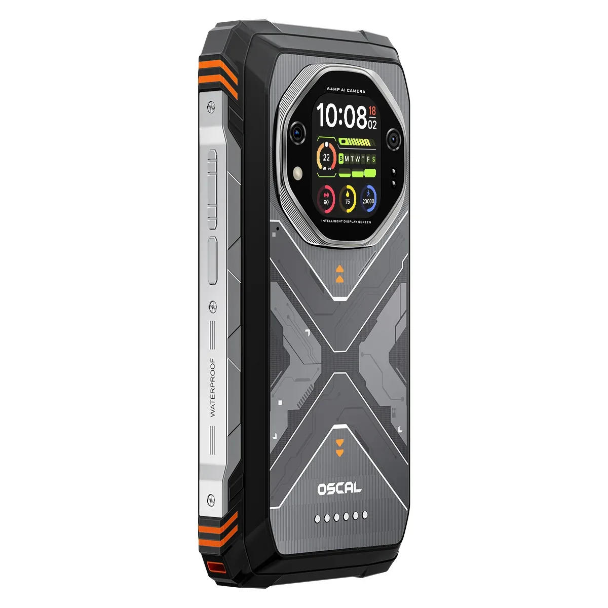 Oscal TANK 1 6.78" 120Hz Main & 2.01" Secondary Display 20000mAh 170LM Flashlight & Night Vision Camera Rugged 5G AI Smartphone