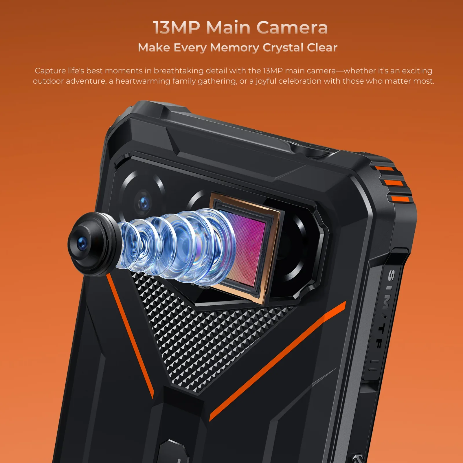 OUKITEL G3-EV Rugged Phone 6'' HD+ Display 6300mAh Big Battery 13MP Camera Android 14(4GB+128GB)