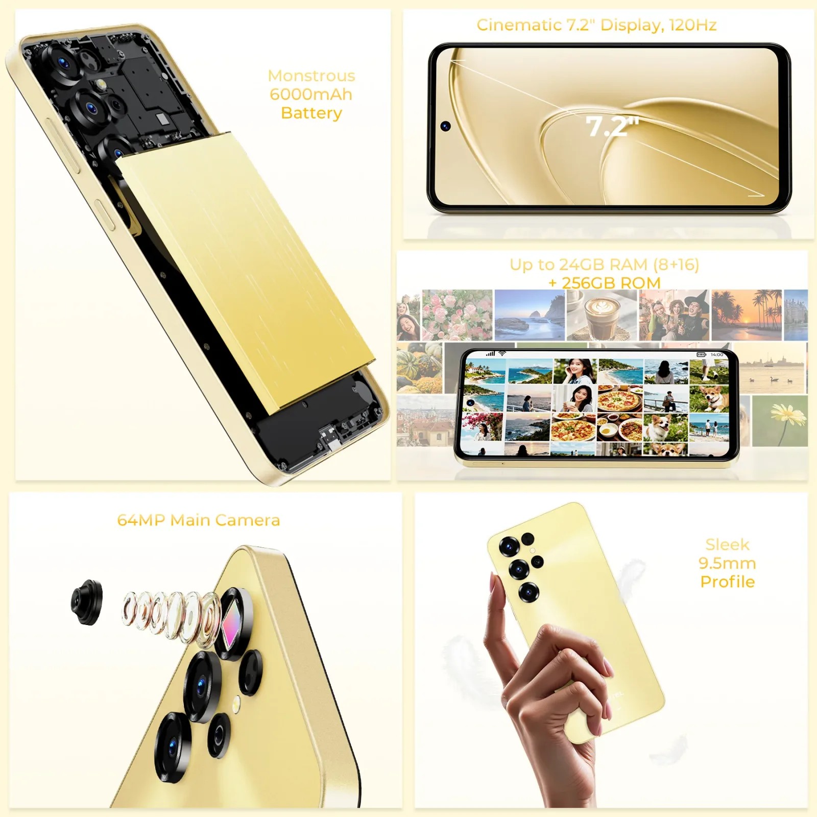OUKITEL C68-EV 7.2-inch 6000mAh Battery 9.5mm Ultra-thin Body Smartphone(8GB+512GB)