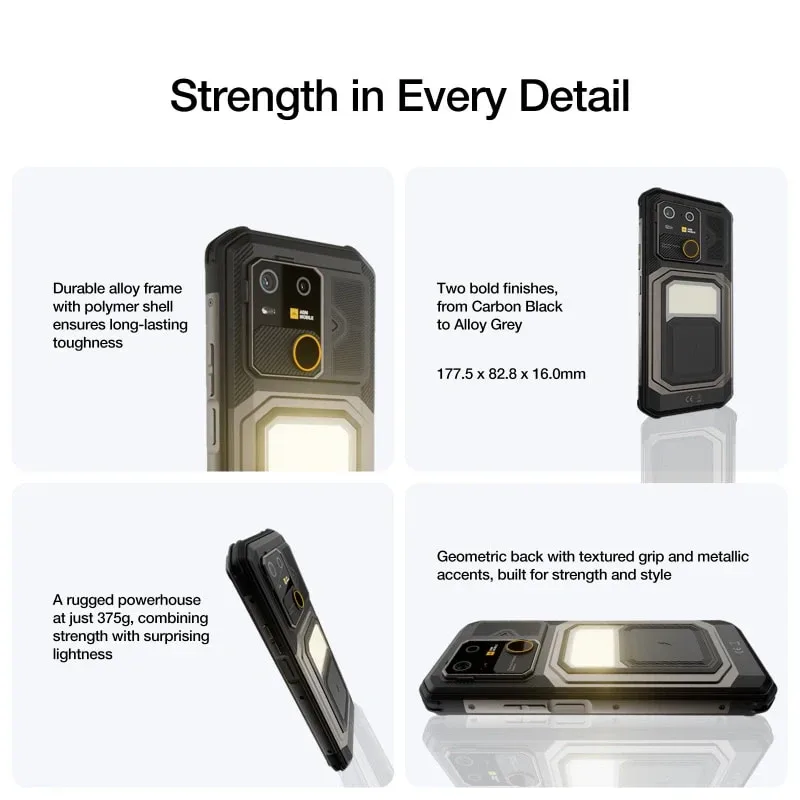 AGM G3 | Rugged Smartphone | 12GB+512GB | 10000mAh Battery | 5W Speaker 116dB  | 50MP Front Camera | 120Hz Display | IP68 IP69K | Wireless Charging
