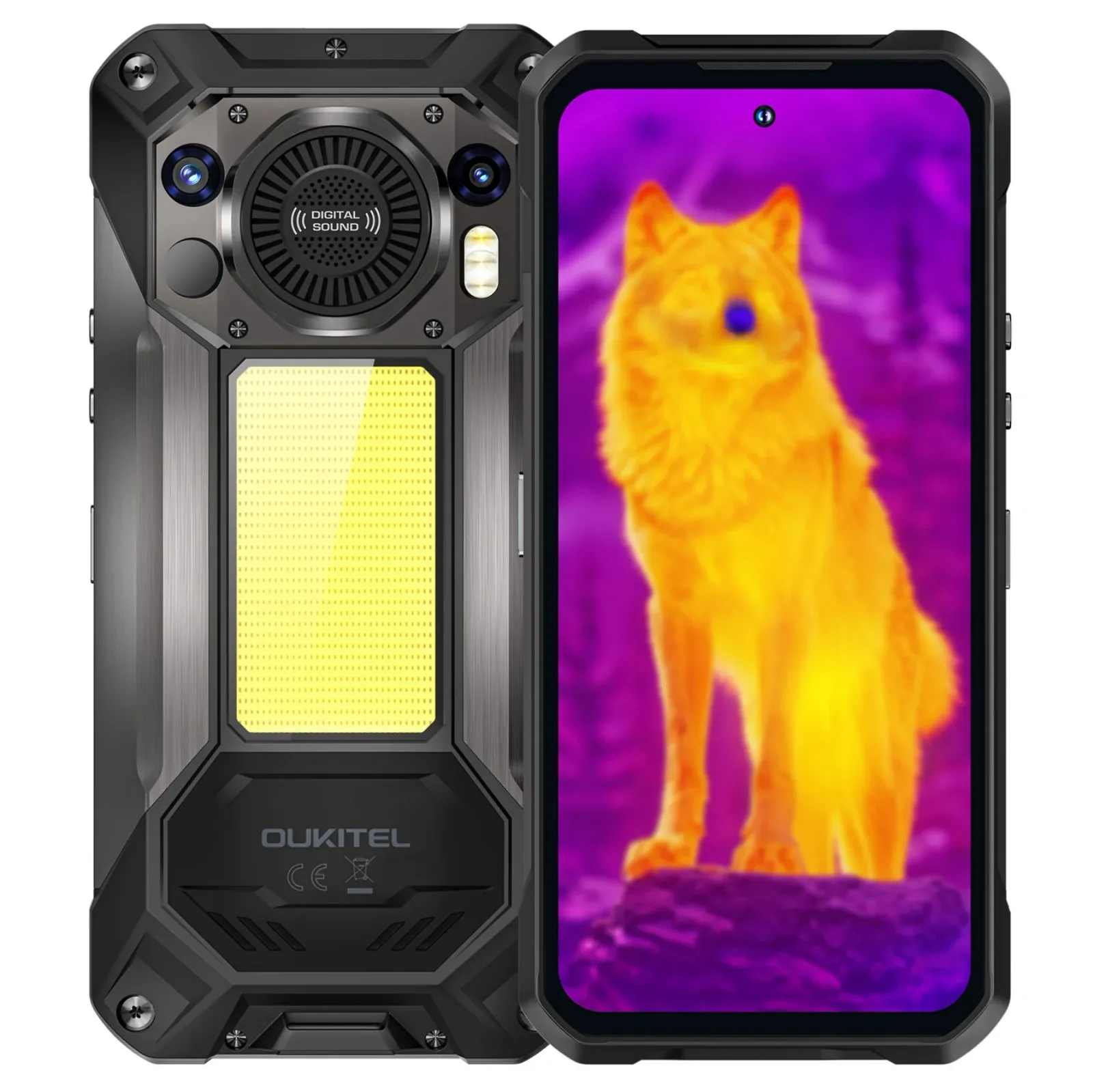 Oukitel WP61 Ultra 5G Thermal imaging Rugged Phone 6.78'' HD+ Display 20,000mAh Big Battery 108MP Camera Android 16(12GB+512GB NFC)