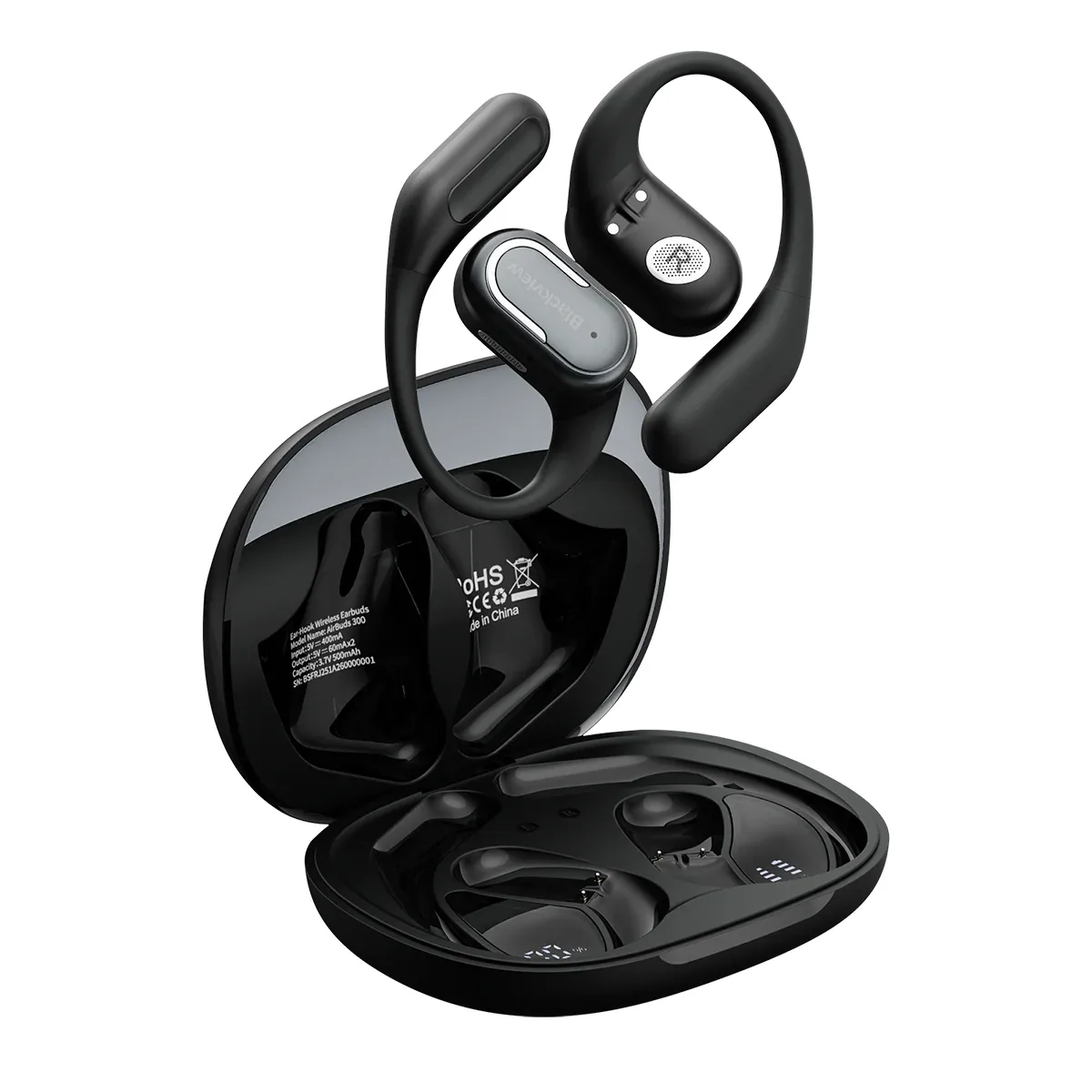 Blackview AirBuds 300 IPX5 Waterproof Smart Digital Power Display ENC Noise Cancellation Microphone Bluetooth 6.0 Open-ear OWS Earbuds