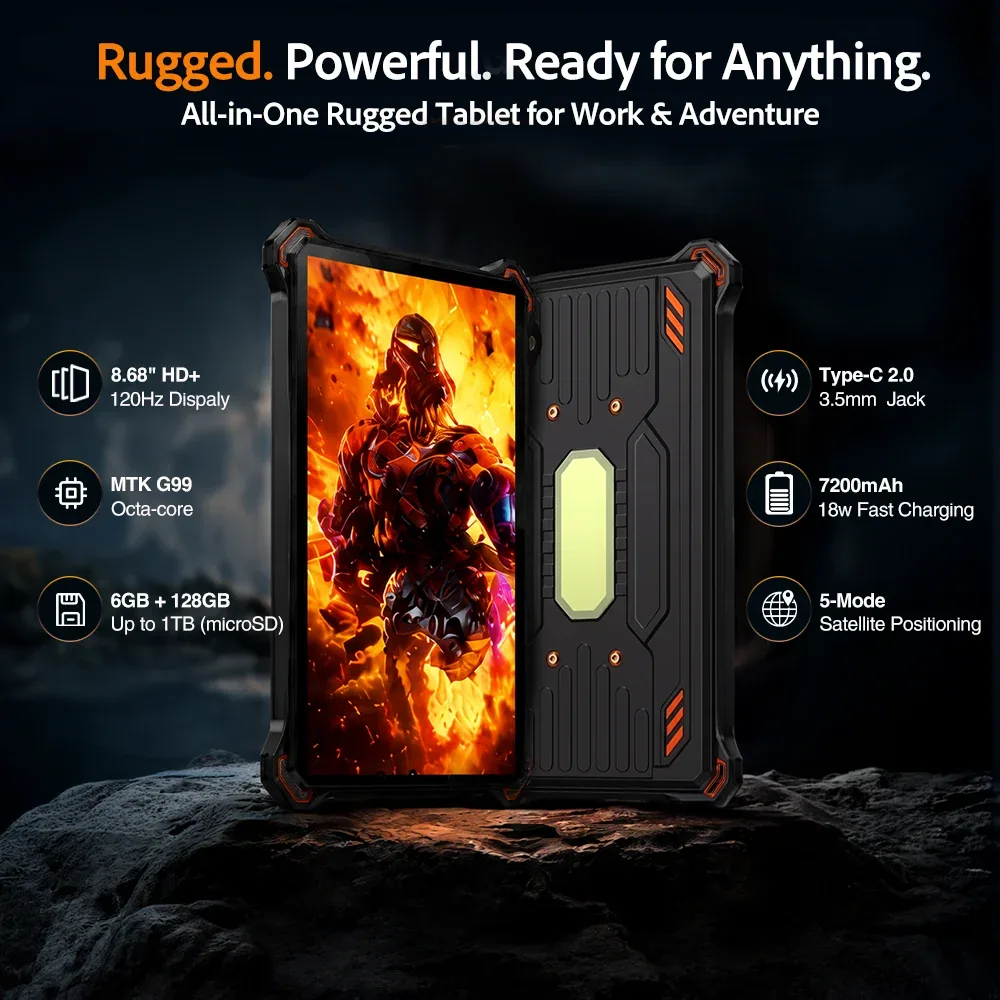 AGM PAD P3 | 8.68" Compact Rugged Tablet | Helio G99 | IP68/IP69K | Waterproof | 120Hz Display | eSIM | Android 16