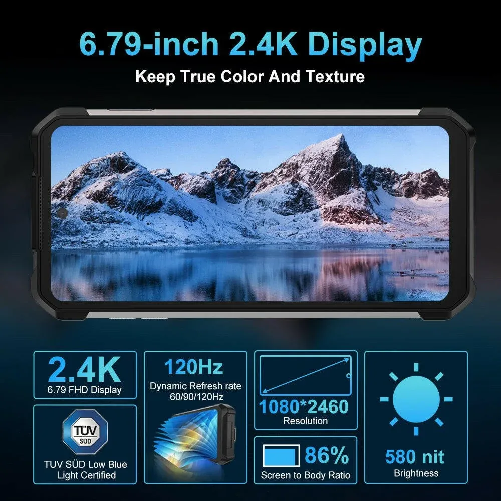 TANK 2 Pro – Heavy-Duty 4G Rugged Projector Phone with 100MP Camera, DLP Projector & 23,800mAh Battery