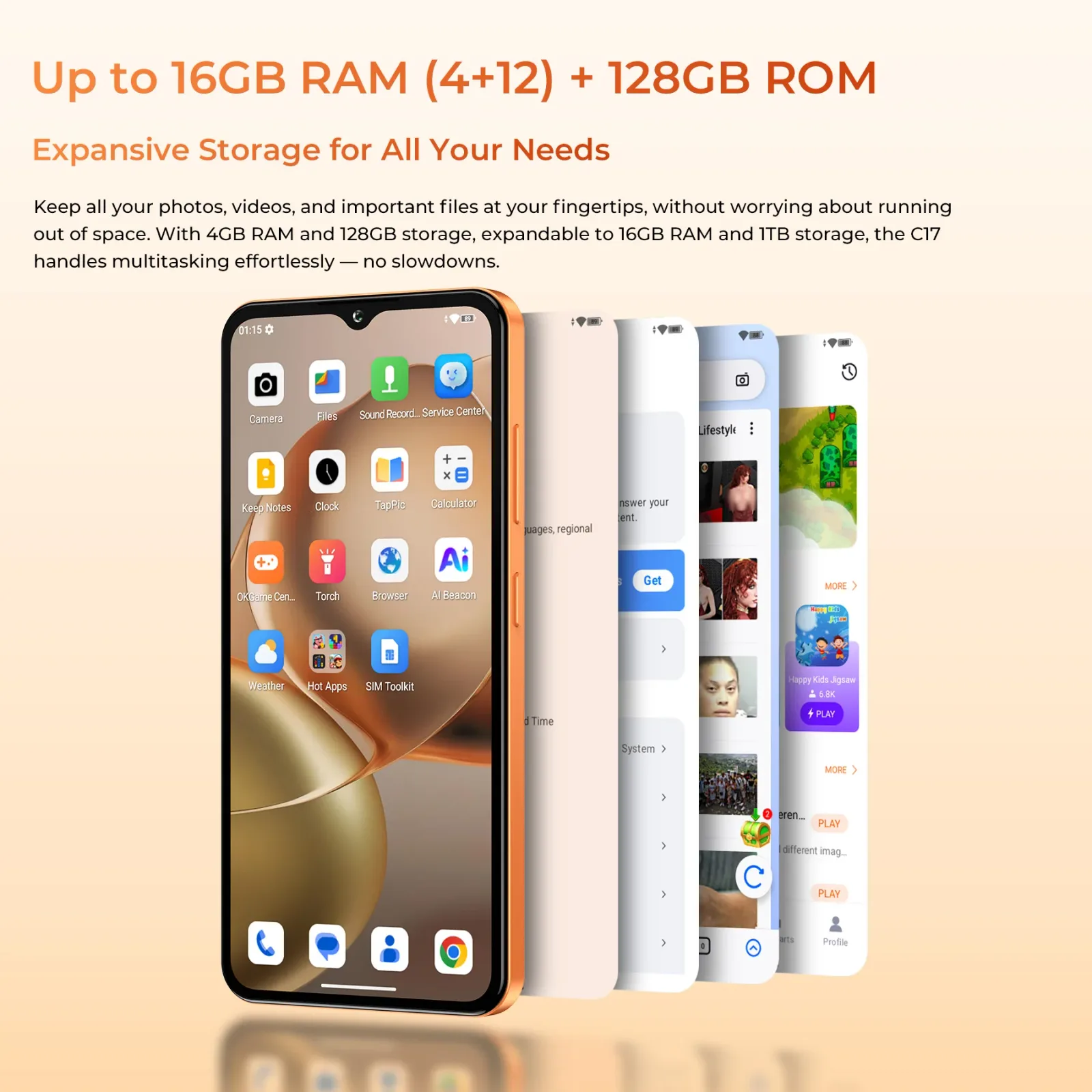 OUKITEL C17 6.52-inch 5000mAh Battery 9.3mm Ultra-thin Body Smartphone(4GB+64GB)