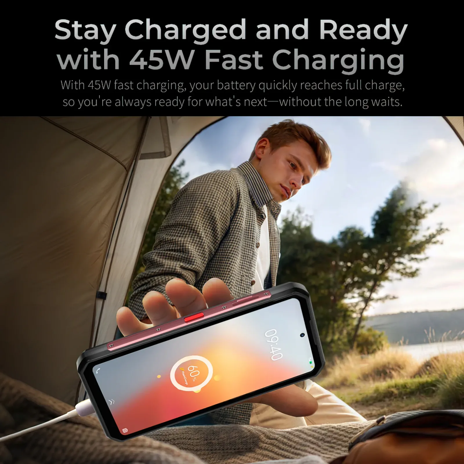 Oukitel WP56 5G Rugged Phone 6.8''FHD+Display 16000mAh Big Battery 108MP Camera Android 15(12GB+512GB NFC)