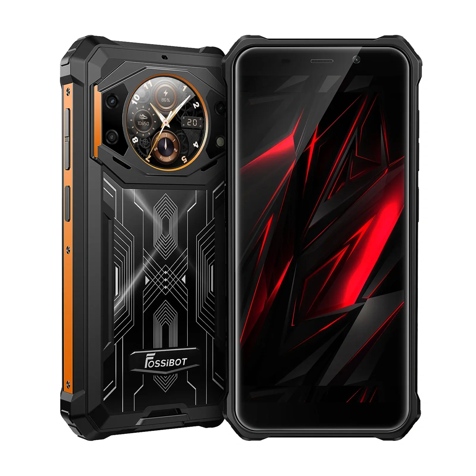 FOSSiBOT F101 PRO  15GB+128GB 5.45-Inch Main & 1.32-inch Innovative & Multifunction Rear Display 10600mAh Hac NFC Rugged Phone