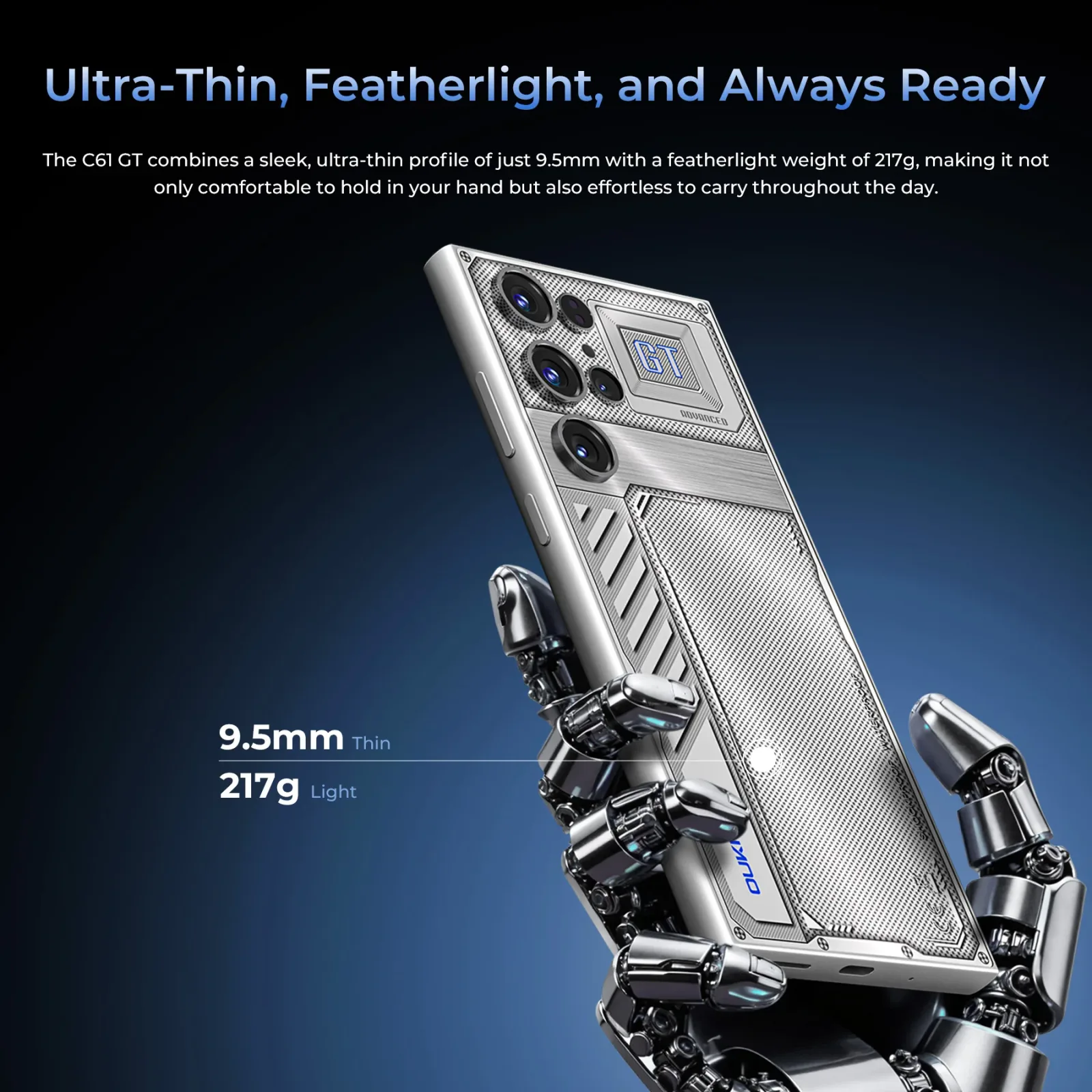 OUKITEL C61 GT-EV 6.88-inch 5150mAh Battery 9.5mm Ultra-thin Body SmartPhone(8GB+256GB)