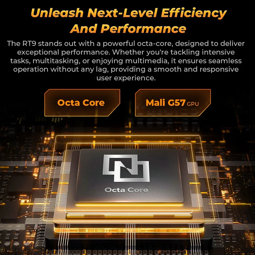 Oukitel RT9 RuggedTablet 10.1-inch 2K 11000mAh Big Battery 16MP Camera Android 14 (24GB+256GB)