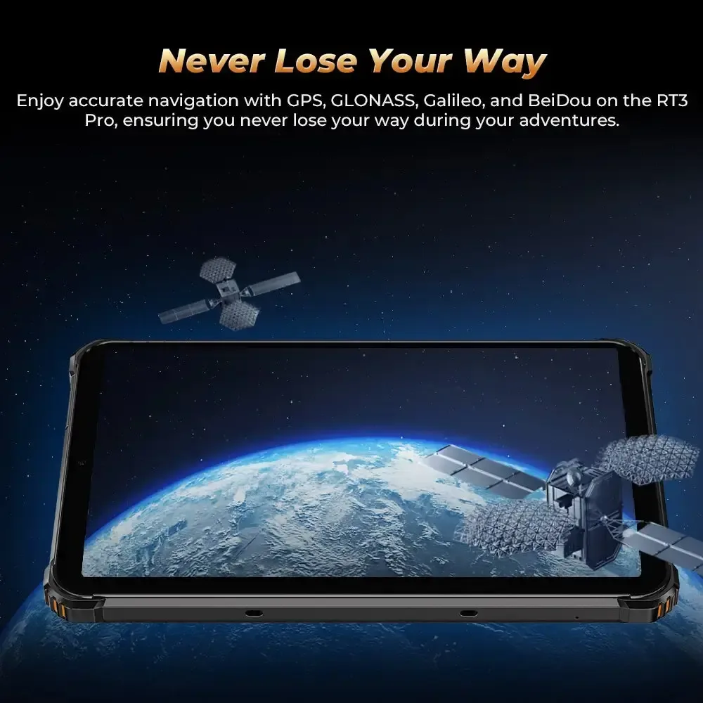 Oukitel RT3 Pro 4G RuggedTablet 8-inch 5150mAh Big Battery 16MP Camera Android 14 (16GB+128GB NFC)