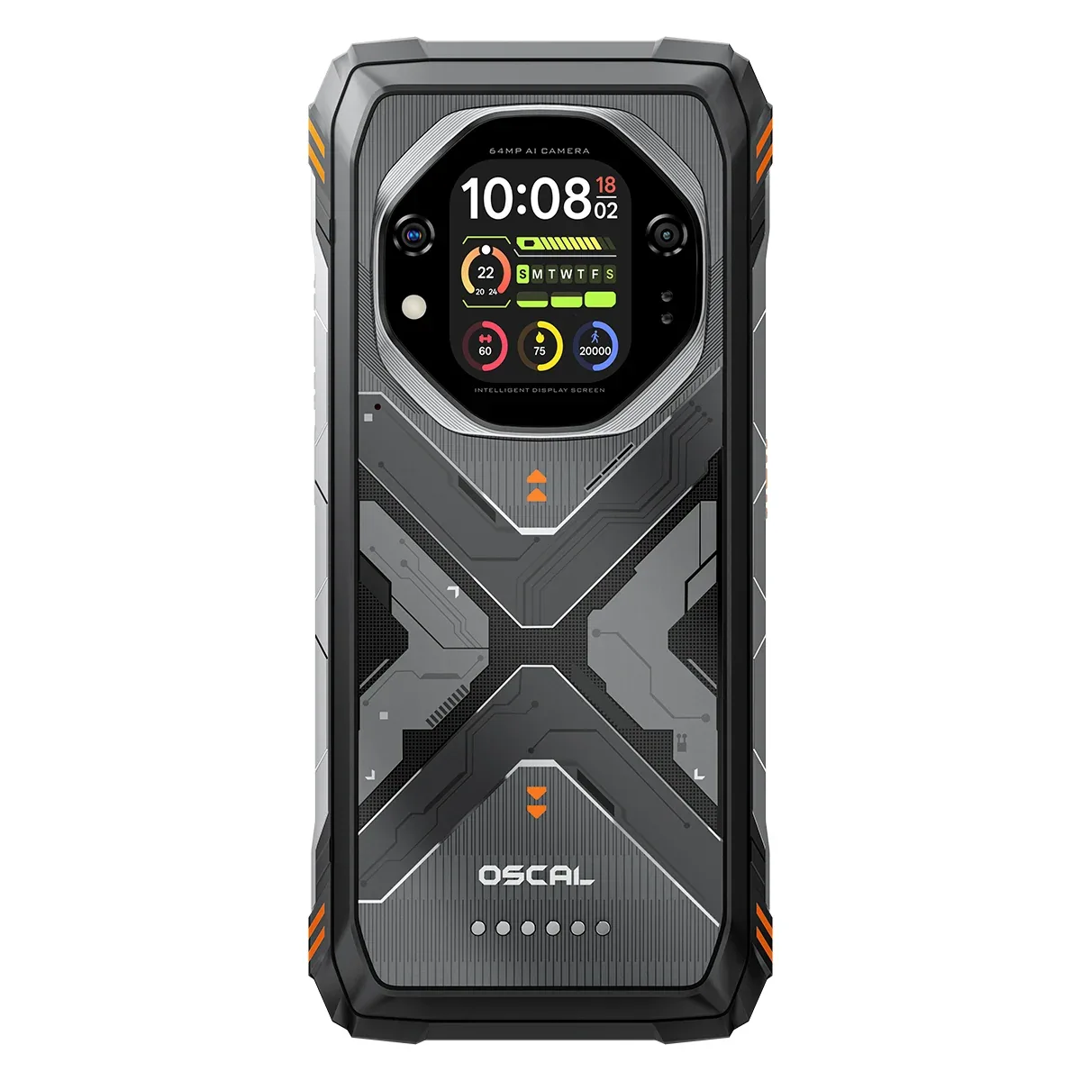 Oscal TANK 1 6.78" 120Hz Main & 2.01" Secondary Display 20000mAh 170LM Flashlight & Night Vision Camera Rugged 5G AI Smartphone