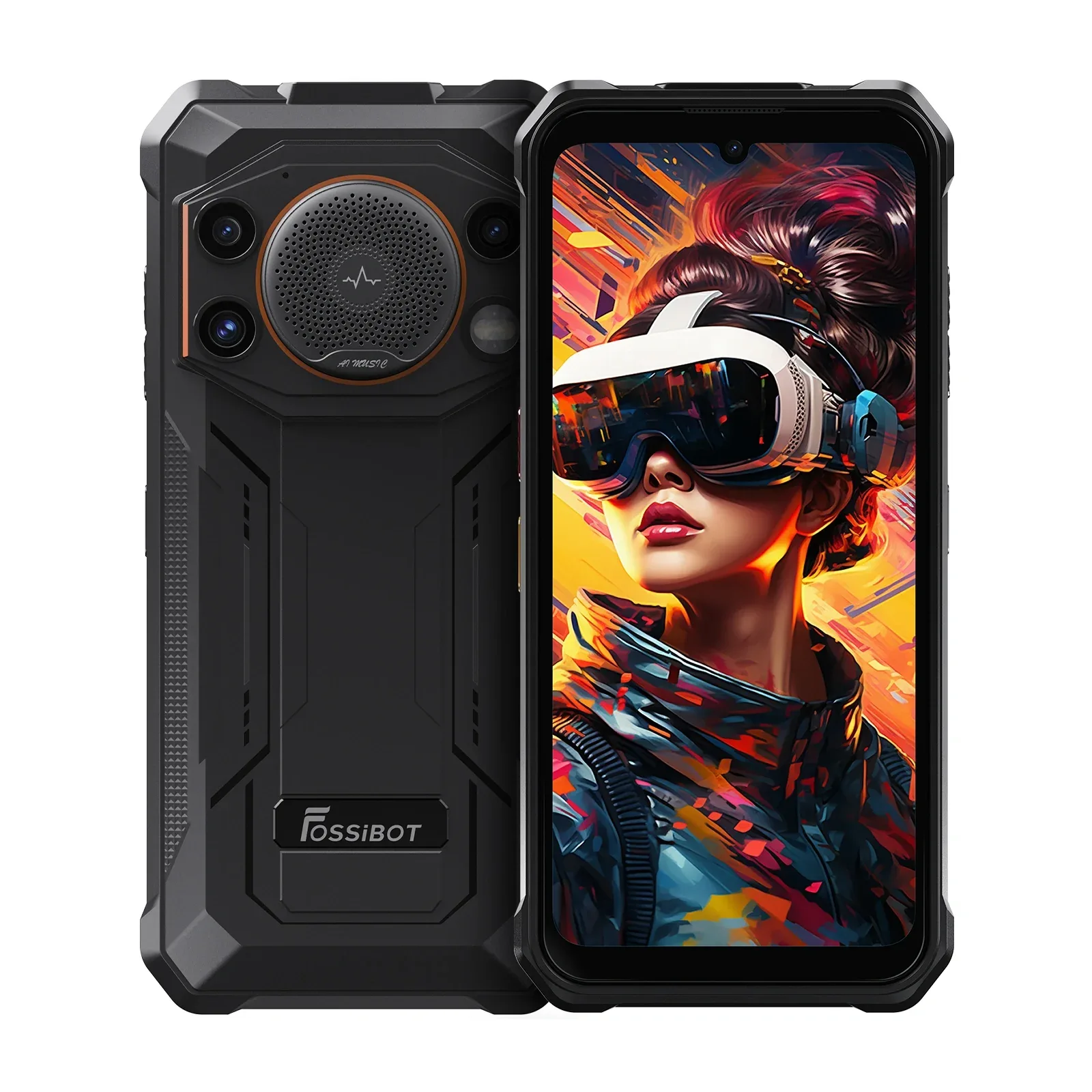 FOSSiBOT F110L 128dB Speaker 6.745-inch 8+128GB Tiger T615 CPU 50MP+8MP 10000mAh 120LM Flashlight 4G Rugged Phone