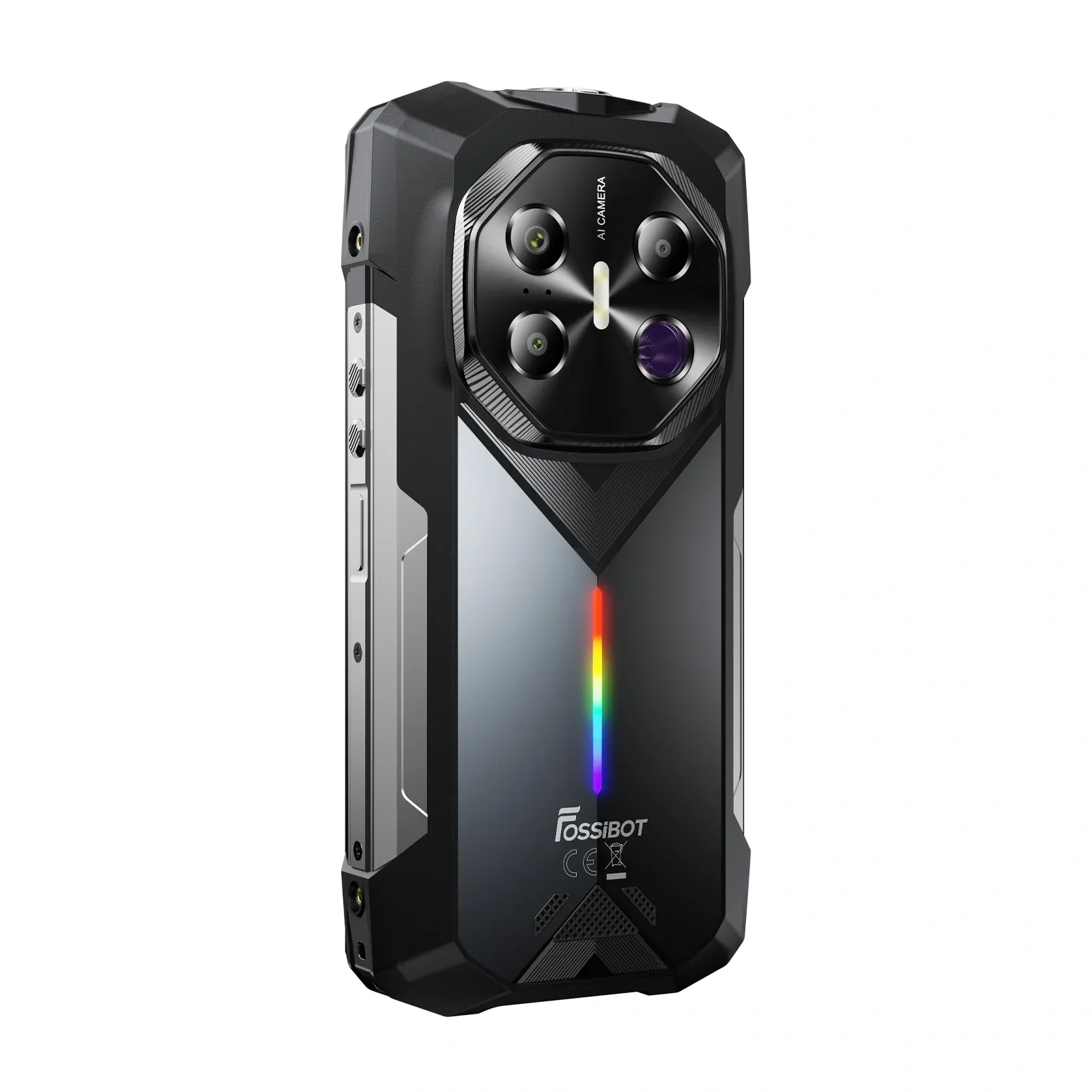 FOSSiBOT F113 with 64MP Long-Range Night Vision Camera, 6.78" 120Hz FHD+, 36GB+256GB, MediaTek Dimensity 7050, 50MP+32MP Cameras, 20000mAh Battery, 50m Strong Flashlight, Colorful Ambient Lighting with Music Rhythm, 5G Rugged Phone