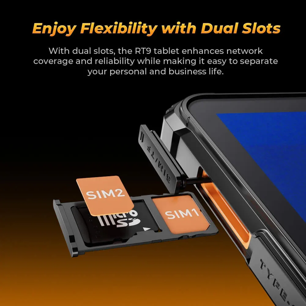 Oukitel RT9 RuggedTablet 10.1-inch 2K 11000mAh Big Battery 16MP Camera Android 14 (24GB+256GB)