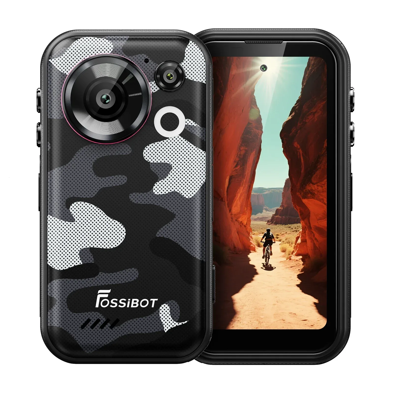 FOSSiBOT F116 Pro 12GB RAM + 256GB ROM, Dimensity 7300 5G Processor, 48MP OIS Action Camera, 50MP Main Camera, 4.0" 120Hz Display, 3700mAh Battery, Built-in 1/4" Mount Rugged Smartphone