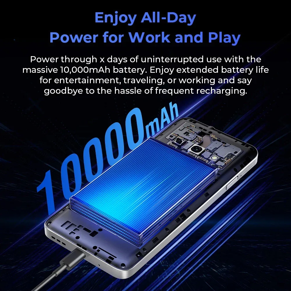 Oukitel C59 Pro 6.88-inch 10000mAh Battery 13.3mm Ultra-thin Body SmartPhone(8GB+256GB)