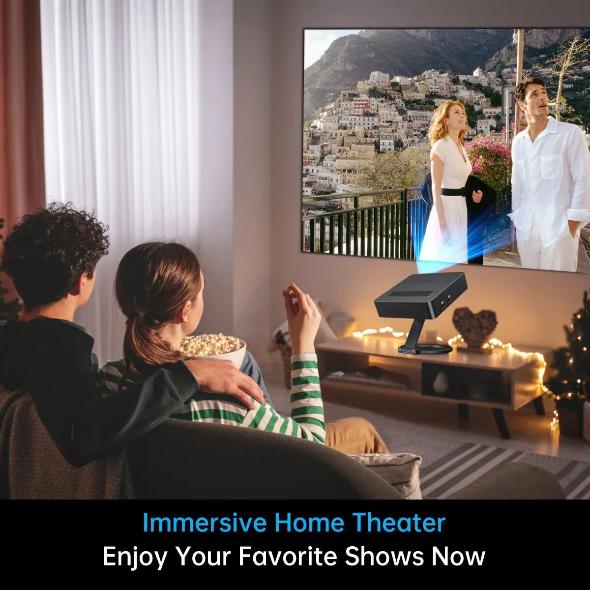8849 Mars - USB Mini Projector, 720p HD, 100 Lumen, Plug & Play, No Battery, Portable