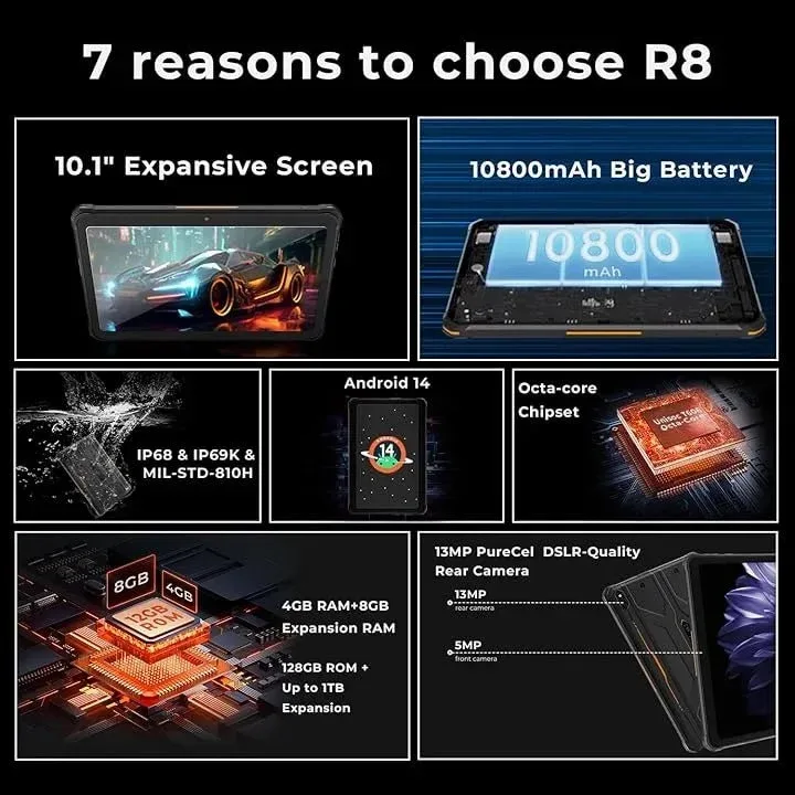 HOTWAV R8 Rugged Tablet
