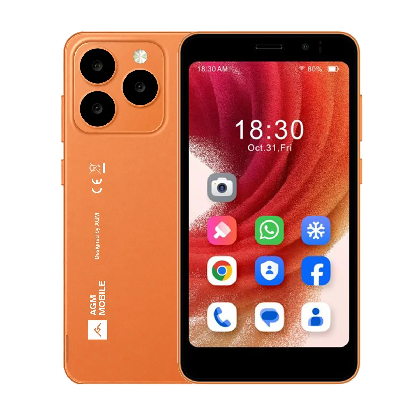 AGM NOTE N2 | 4.96" Small Android Smartphone | Removable Battery | Android 16 Go | Pocket-Friendly Design | IP54 Splash Protection