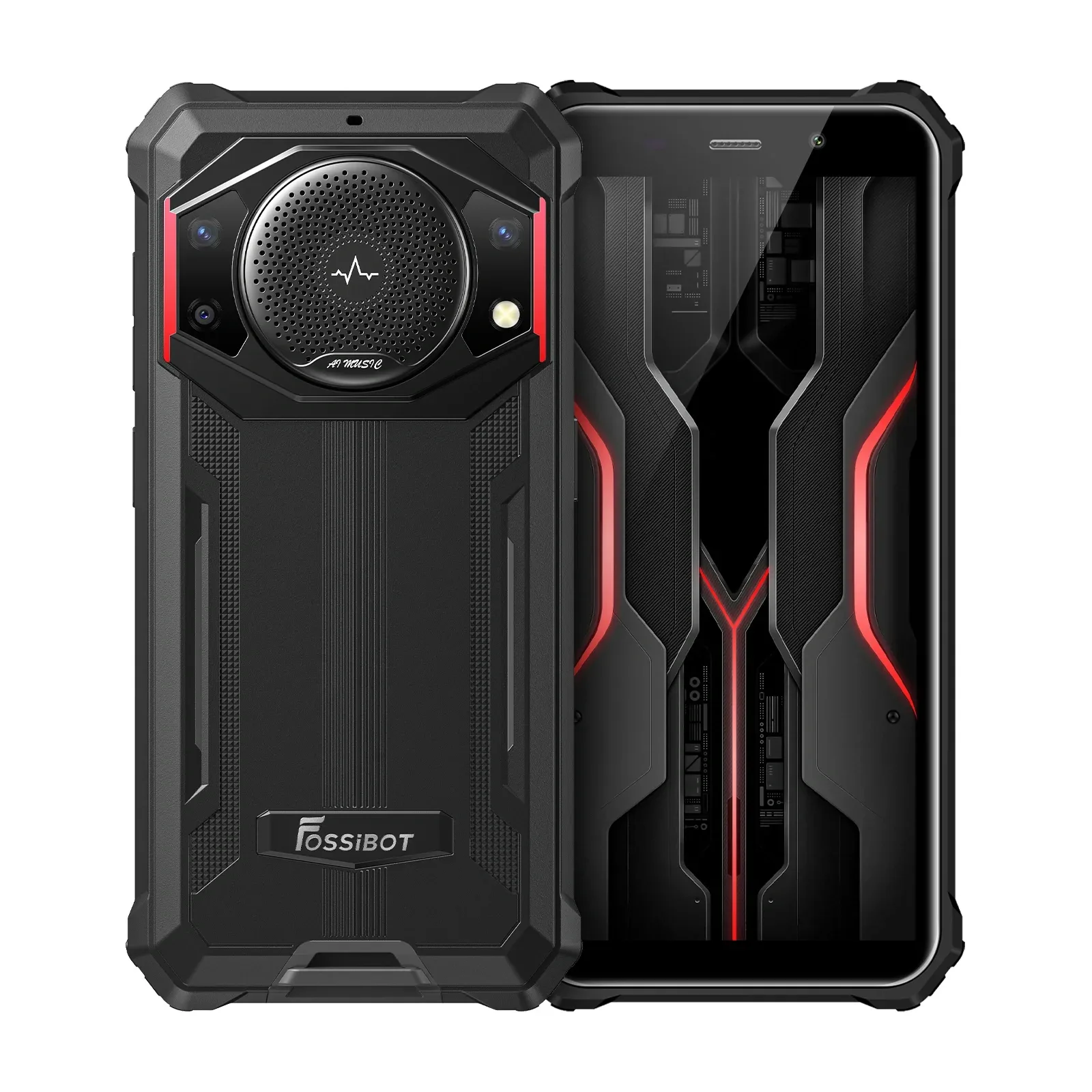 FOSSiBOT F101 P 123dB Speaker 10600mAh Large battery 7GB+64GB Android 13 Rugged Phone