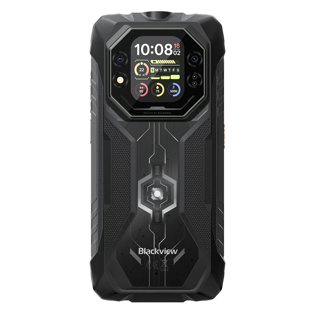 Blackview ROCK 1 6.56-inch 90Hz Main & 2.01" Secondary Display MediaTek Helio G81 Octa-core 15000mAh 20MP Night Vision Camera 4G Rugged Phone